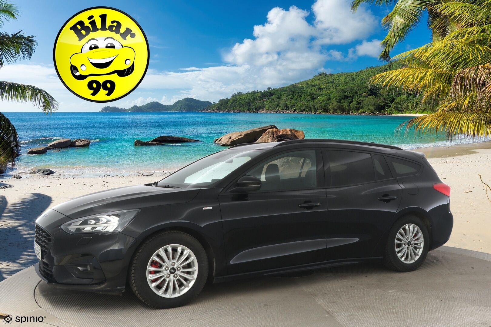 Ford Focus 2022 1,0 EcoBoost 125hv A8 ST-Line Wagon *Suomi-auto / Webasto / Navi / Digimittaristo / P.Kamera / Koukku* - Kahdet renkaat ja vanteet!