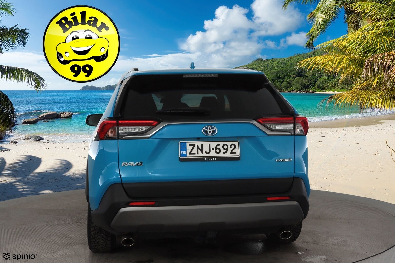 Toyota RAV4 2022 2,5 Hybrid AWD-i Business * Koukku / ACC / LED / P.kamera / Sisätilanlämmitin / Navi / Kaistavahti * - 1.om Suomi-auto / Harvinainen Blue Flame väri / Kahdet renkaat aluvanteilla / Merkkihuollot