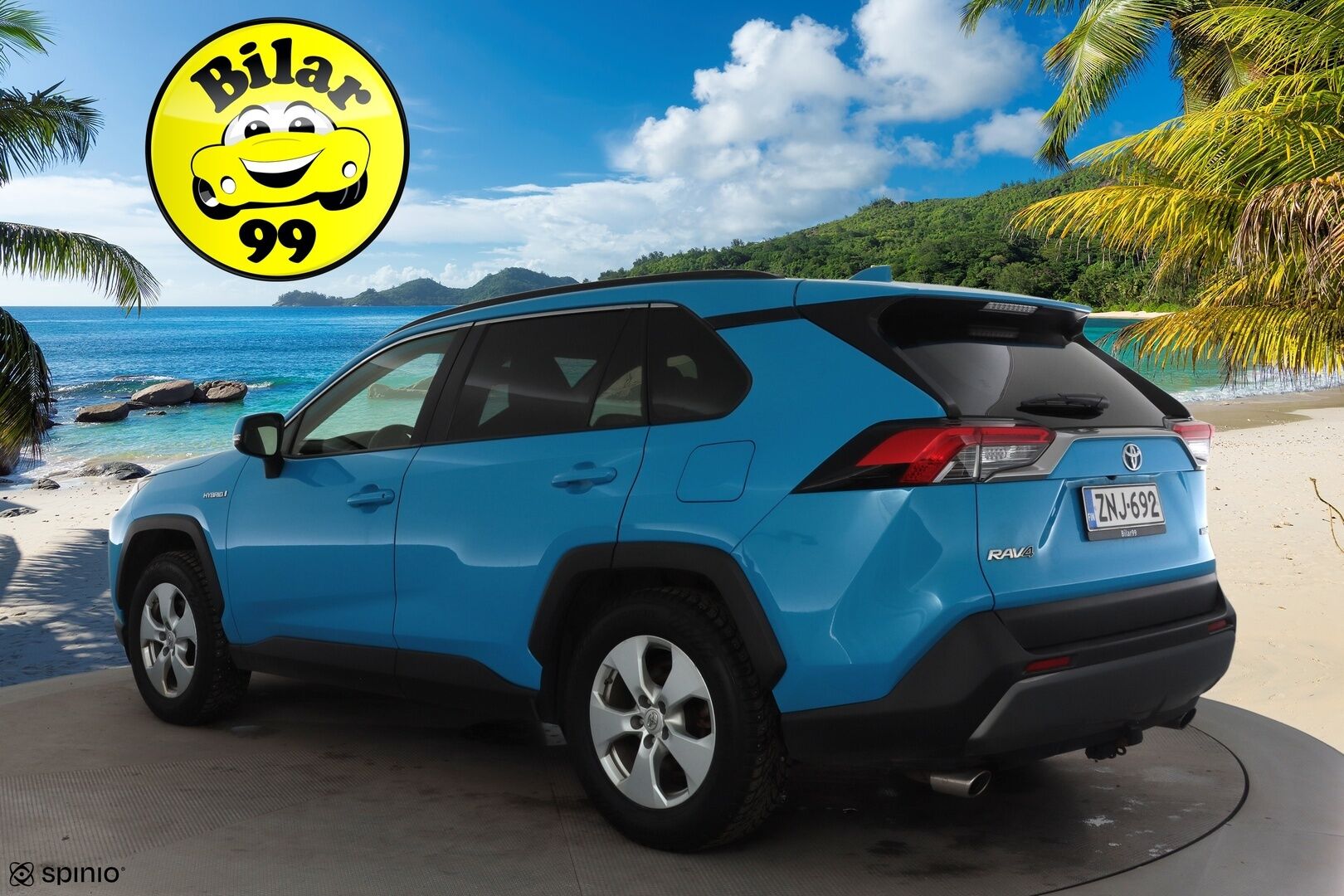 Toyota RAV4 2022 2,5 Hybrid AWD-i Business * Koukku / ACC / LED / P.kamera / Sisätilanlämmitin / Navi / Kaistavahti * - 1.om Suomi-auto / Harvinainen Blue Flame väri / Kahdet renkaat aluvanteilla / Merkkihuollot