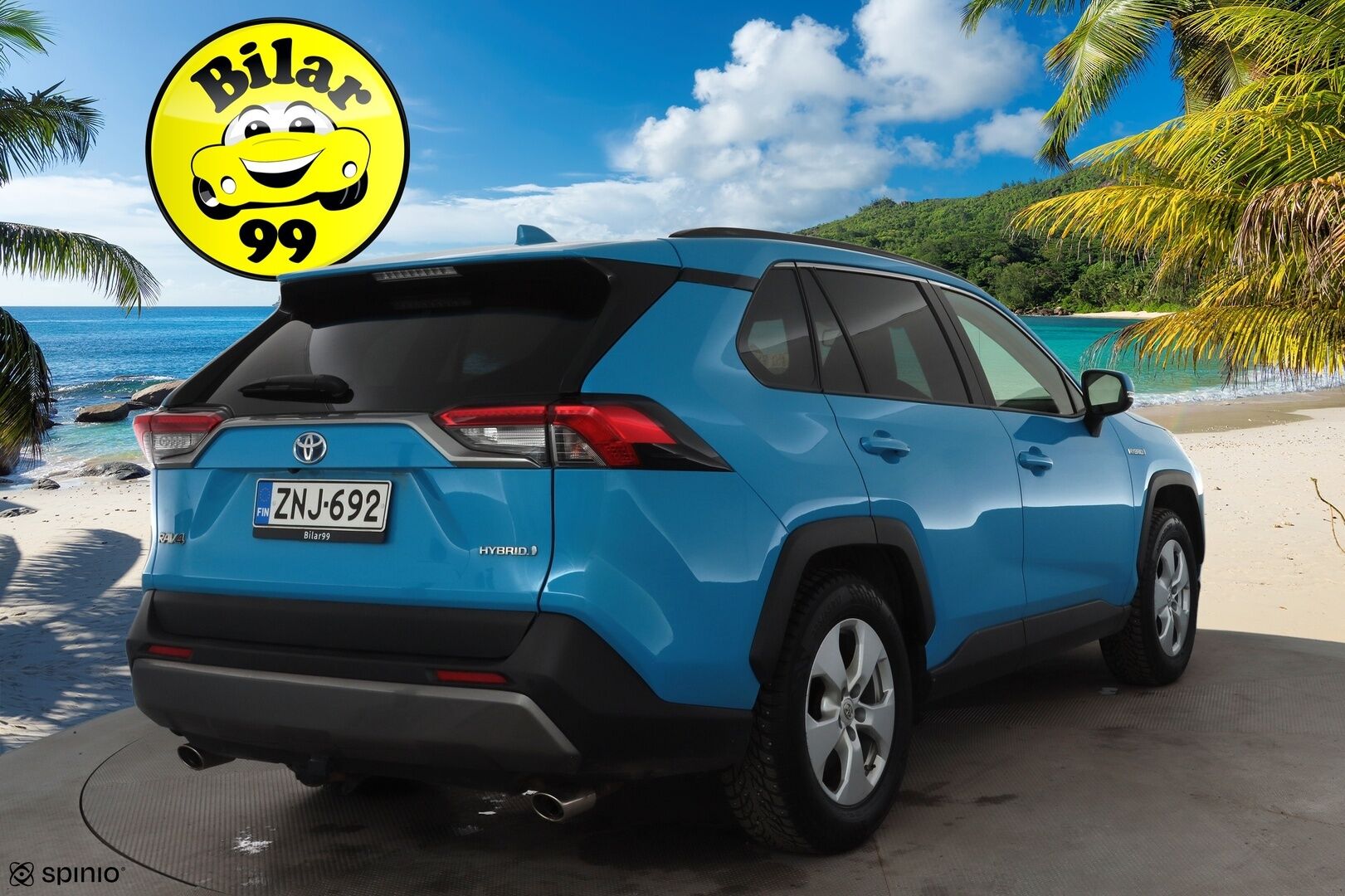 Toyota RAV4 2022 2,5 Hybrid AWD-i Business * Koukku / ACC / LED / P.kamera / Sisätilanlämmitin / Navi / Kaistavahti * - 1.om Suomi-auto / Harvinainen Blue Flame väri / Kahdet renkaat aluvanteilla / Merkkihuollot