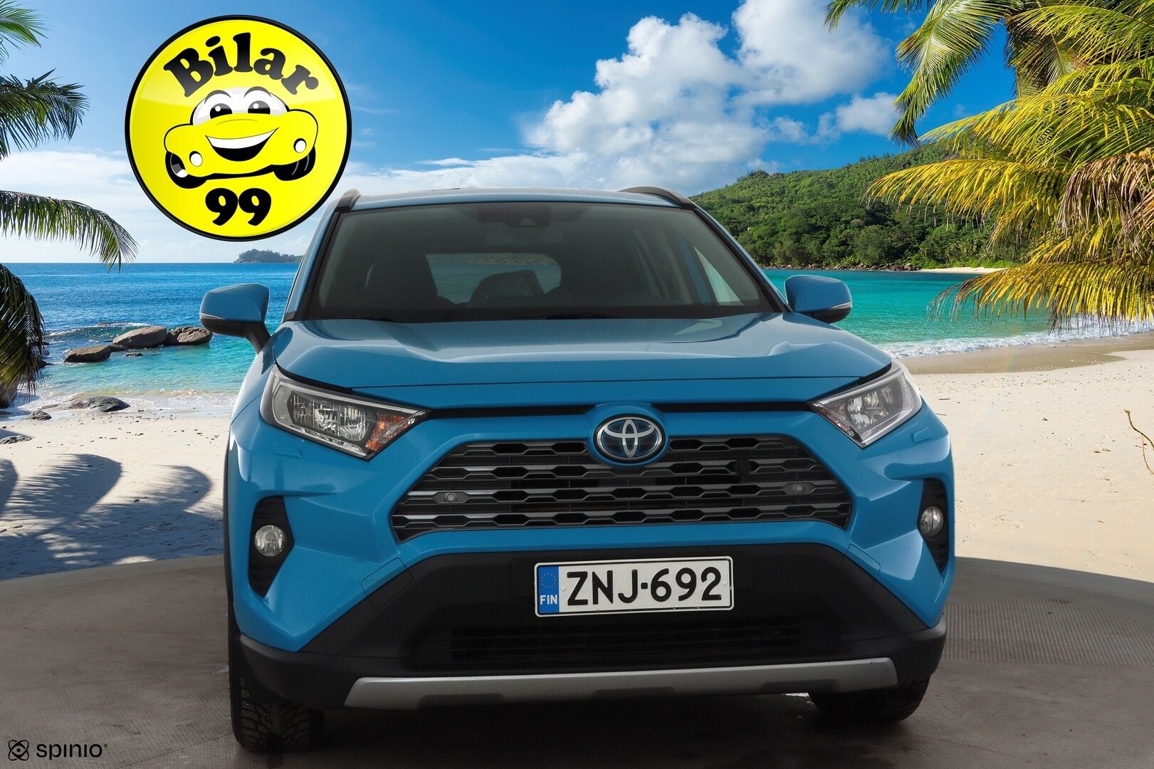 Toyota RAV4 2022 2,5 Hybrid AWD-i Business * Koukku / ACC / LED / P.kamera / Sisätilanlämmitin / Navi / Kaistavahti * - 1.om Suomi-auto / Harvinainen Blue Flame väri / Kahdet renkaat aluvanteilla / Merkkihuollot