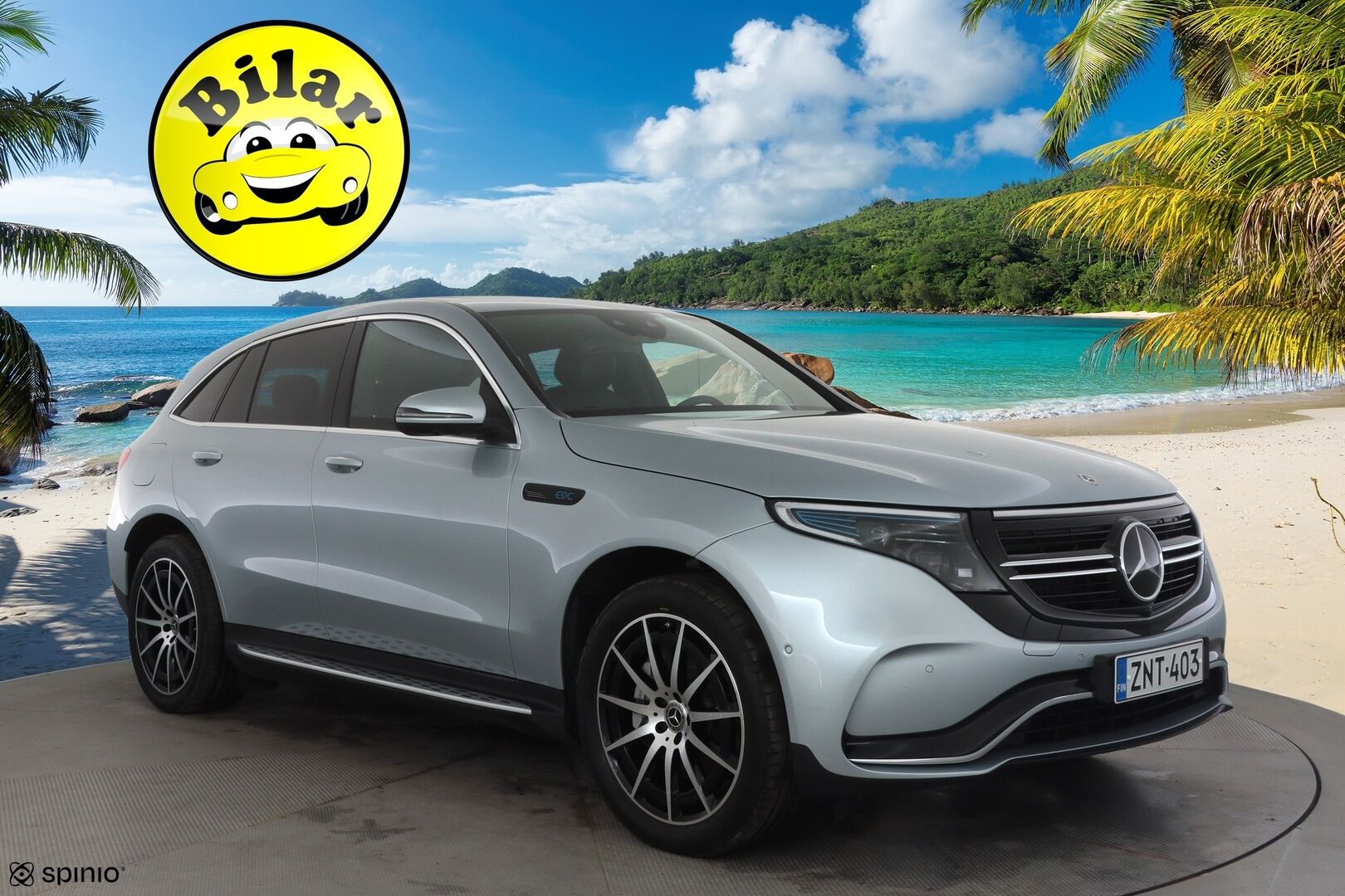 Mercedes-Benz EQC 2022 400 4MATIC Business AMG - | Koukku | ILP | Widescreen | HUD | Distronic | Comfort-penkit Muistilla | 360 | Burmester | Lasikattoluukku | IHC+ | Katveavustin | Navi | Keyless | 2x Latauskaapelit | Kahdet renkaat | Suomi-auto |