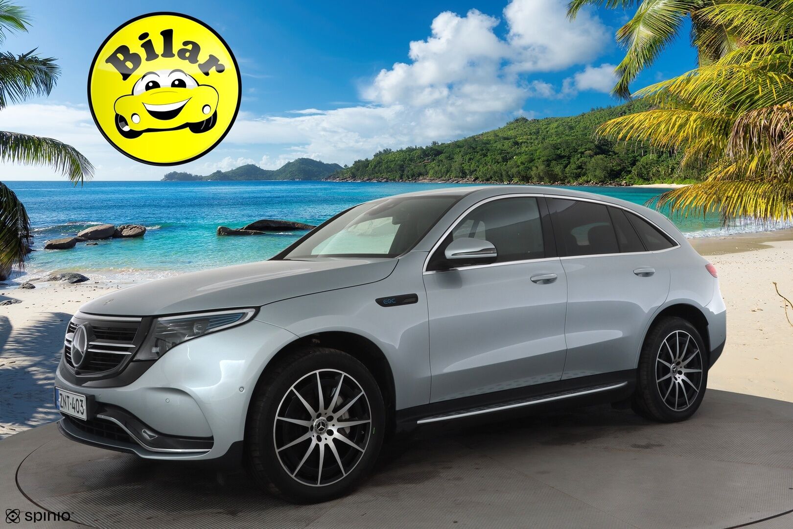 Mercedes-Benz EQC 2022 400 4MATIC Business AMG - | Koukku | ILP | Widescreen | HUD | Distronic | Comfort-penkit Muistilla | 360 | Burmester | Lasikattoluukku | IHC+ | Katveavustin | Navi | Keyless | 2x Latauskaapelit | Kahdet renkaat | Suomi-auto |