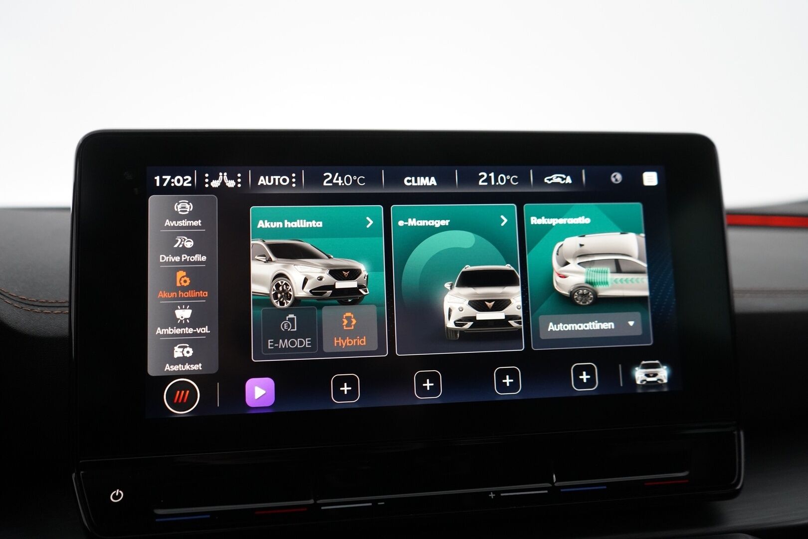 Cupra Formentor 2021 1.4 PHEV 150 kW e-HYBRID DSG * ACC / Puolinahkasisusta / Sporttipenkit / Keyless / Kaistavahti * - Suomi-auto / Kahdet renkaat vanteineen / Akku kuntotarkastettu - HULLUT AVAJAISHULINAT KORKOTARJOUS 3,29 %