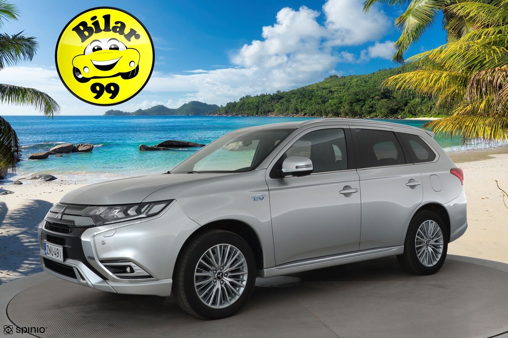 Mitsubishi Outlander PHEV 2019 Instyle 4WD 5P **Vakkari / P.kamera / Timanttinahat / Sähköpenkki / Koukku / LED** - irroitettava koukku / 2x renkaat aluvantein