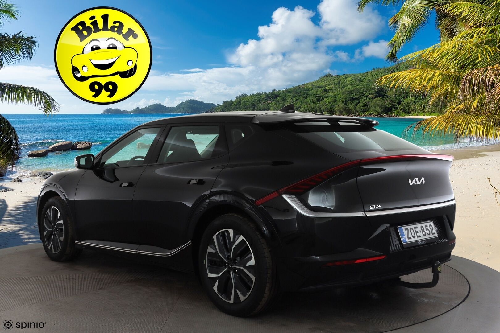 Kia EV6 2022 RWD 77 kWh 229 hv * ACC / P.kamera / ILP / Koukku / Muistipenkki / Nahat / Sähköluukku / KeylessGo * - Suomi-auto / Kahdet renkaat aluvanteilla