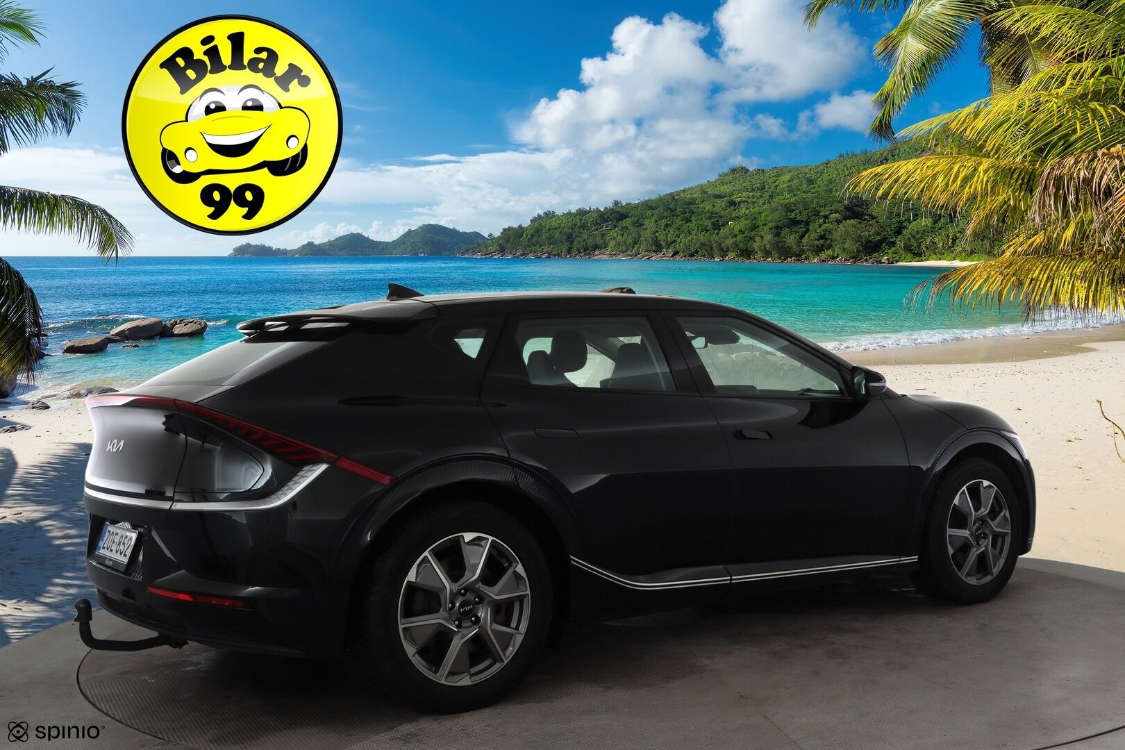 Kia EV6 2022 RWD 77 kWh 229 hv * Lämpöpumppu / Vetokoukku / Adapt.Vakkari / Peruutuskamera / Nahkasisusta / Muistipenkki / KeylessGo - Suomi-auto / Kahdet renkaat aluvanteilla / Juuri tullut Tampereelle!