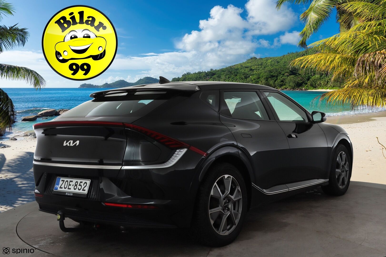 Kia EV6 2022 RWD 77 kWh 229 hv * ACC / P.kamera / ILP / Koukku / Muistipenkki / Nahat / Sähköluukku / KeylessGo * - Suomi-auto / Kahdet renkaat aluvanteilla