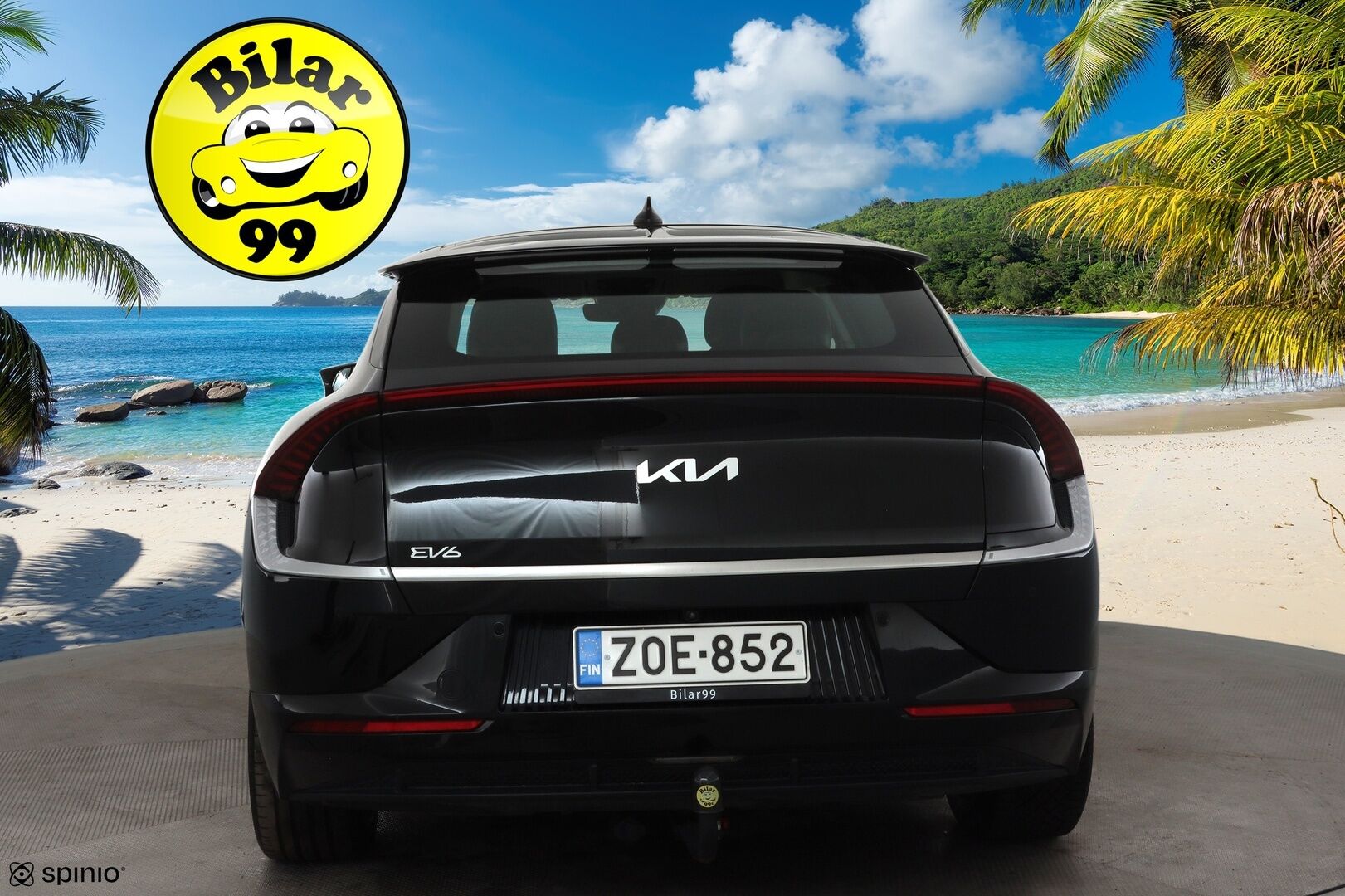 Kia EV6 2022 RWD 77 kWh 229 hv * Lämpöpumppu / Vetokoukku / Adapt.Vakkari / Peruutuskamera / Nahkasisusta / Muistipenkki / KeylessGo - Suomi-auto / Kahdet renkaat aluvanteilla / Juuri tullut Tampereelle!