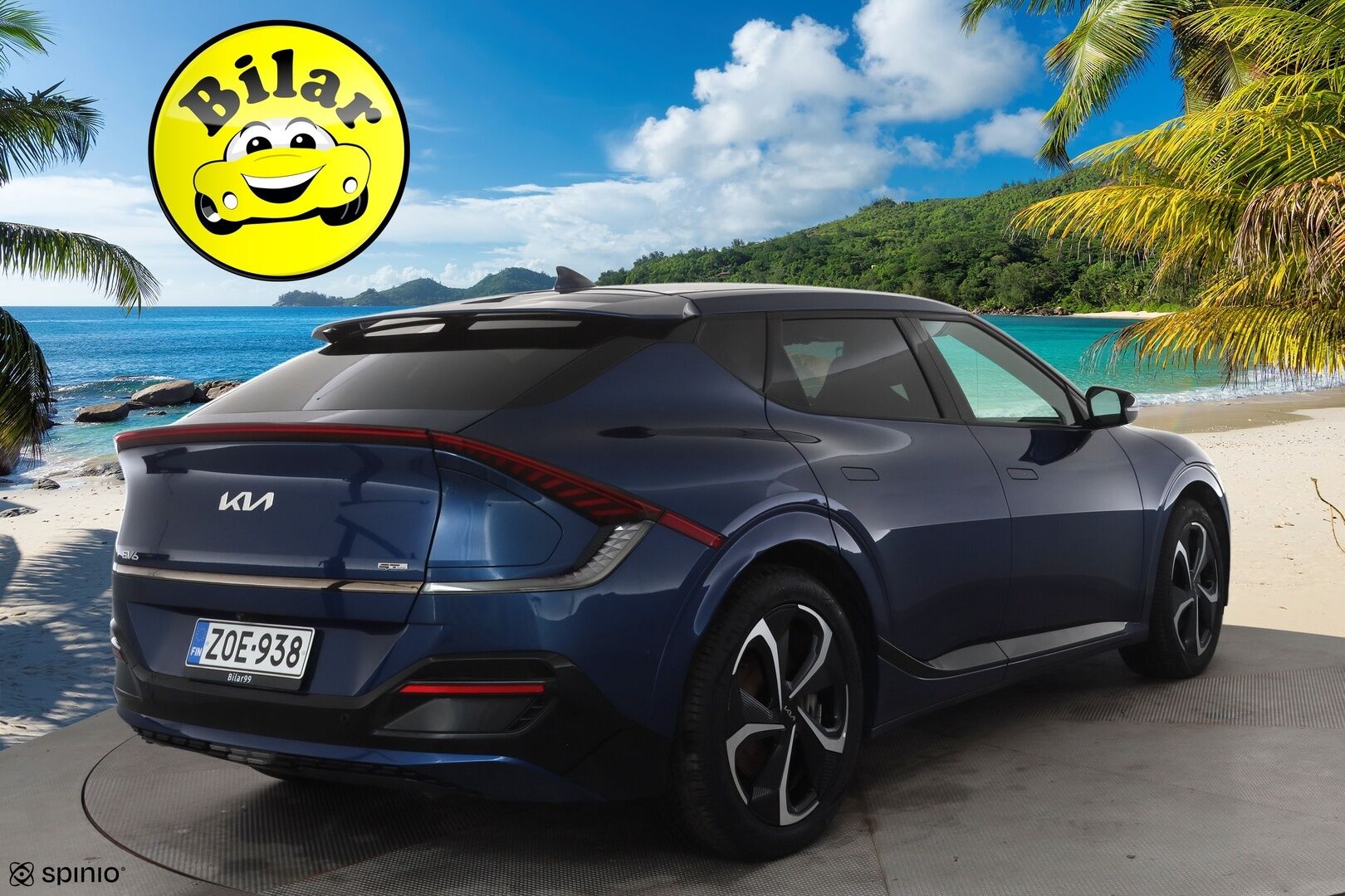 Kia EV6 2022 GT-Line AWD 77 kWh 325 hv - | ACC | ILP | Koukku | HUD | Meridian | Ilm. sähköpenkit | Muistipenkki | Nahka-alcantara | P.kamera | Ambient Light | Merkkihuollot | 1-om suomiauto |