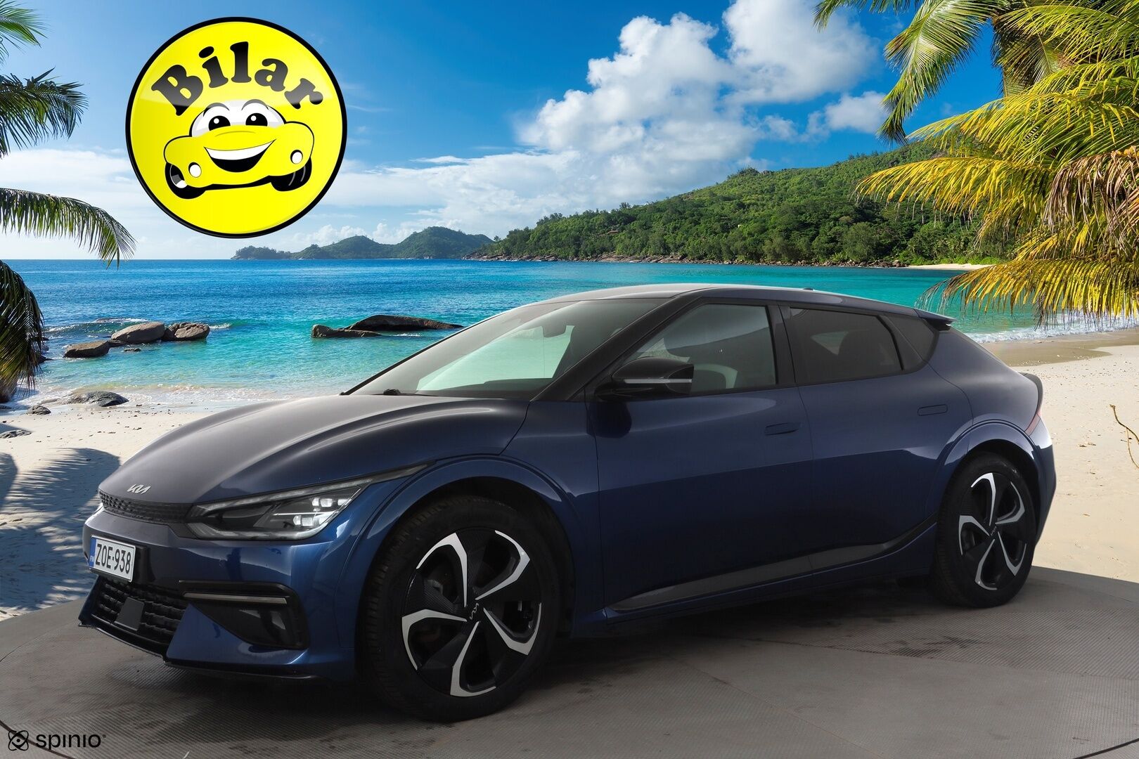 Kia EV6 2022 GT-Line AWD 77 kWh 325 hv - | ACC | ILP | Koukku | HUD | Meridian | Ilm. sähköpenkit | Muistipenkki | Nahka-alcantara | P.kamera | Ambient Light | Merkkihuollot | 1-om suomiauto |