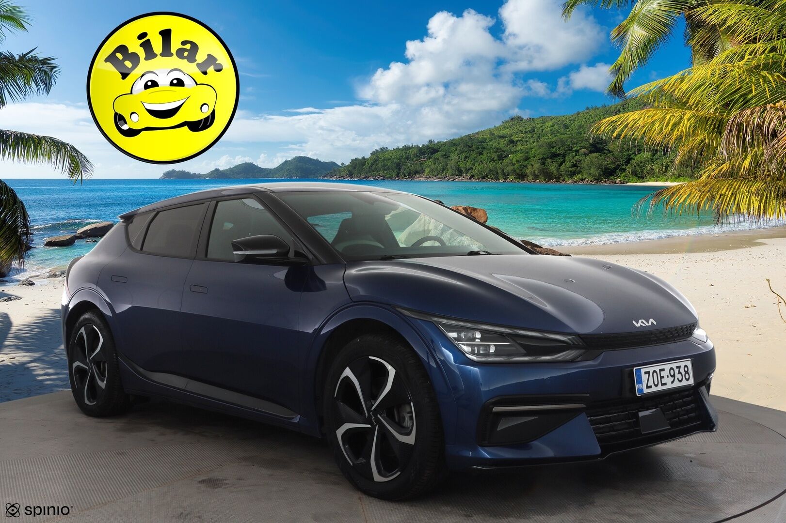 Kia EV6 2022 GT-Line AWD 77 kWh 325 hv - | ACC | ILP | Koukku | HUD | Meridian | Ilm. sähköpenkit | Muistipenkki | Nahka-alcantara | P.kamera | Ambient Light | Merkkihuollot | 1-om suomiauto |