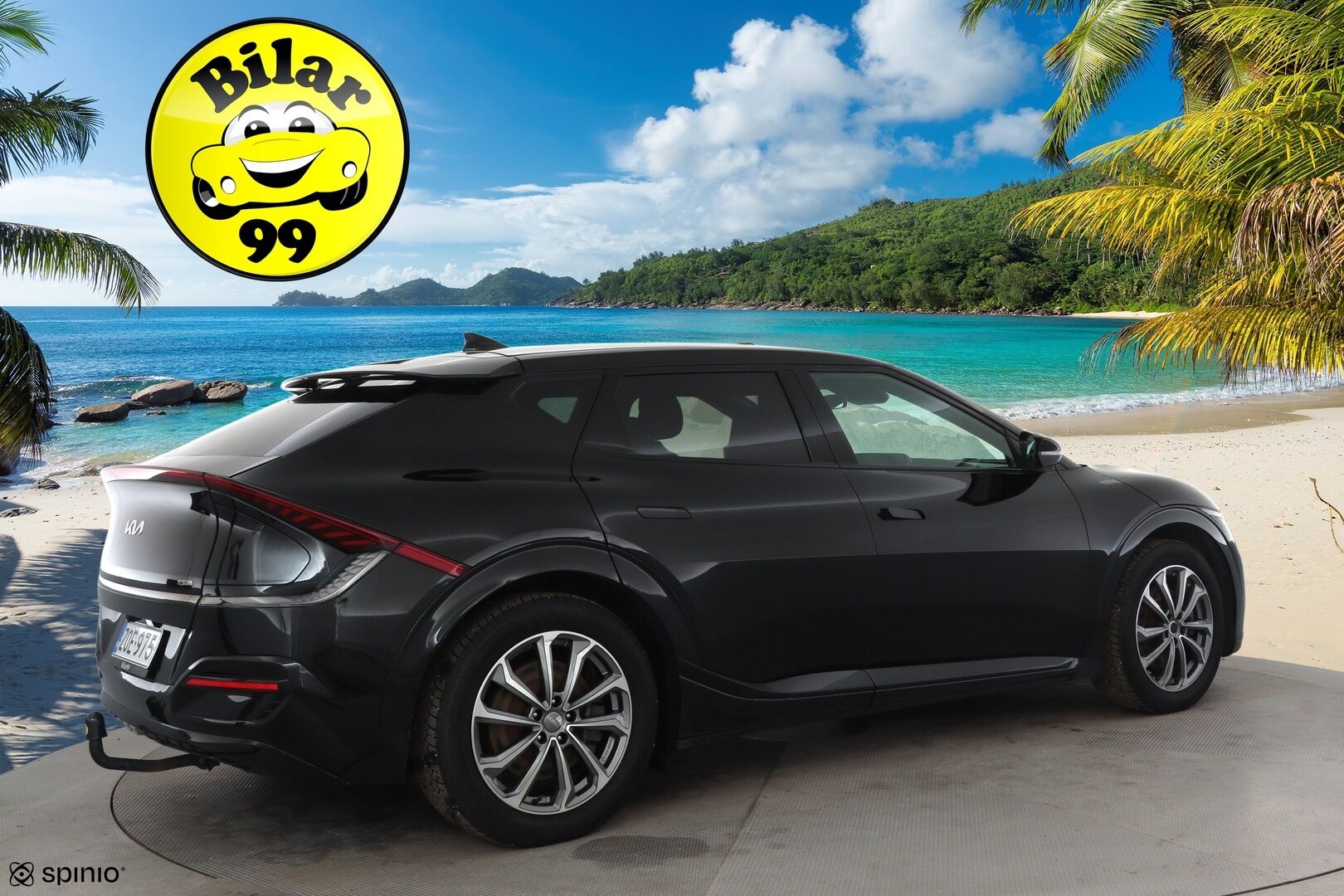 Kia EV6 2022 GT-Line AWD 77 kWh 325 hv * ACC / ILP / Muistipenkki / P.kamera / Koukku / Ilmastoidut penkit / Adapt.LED / Navi * - 1.Om Suomi-auto / Akku kuntotarkastettu / Kahdet renkaat aluvanteilla / Merkkihuollettu