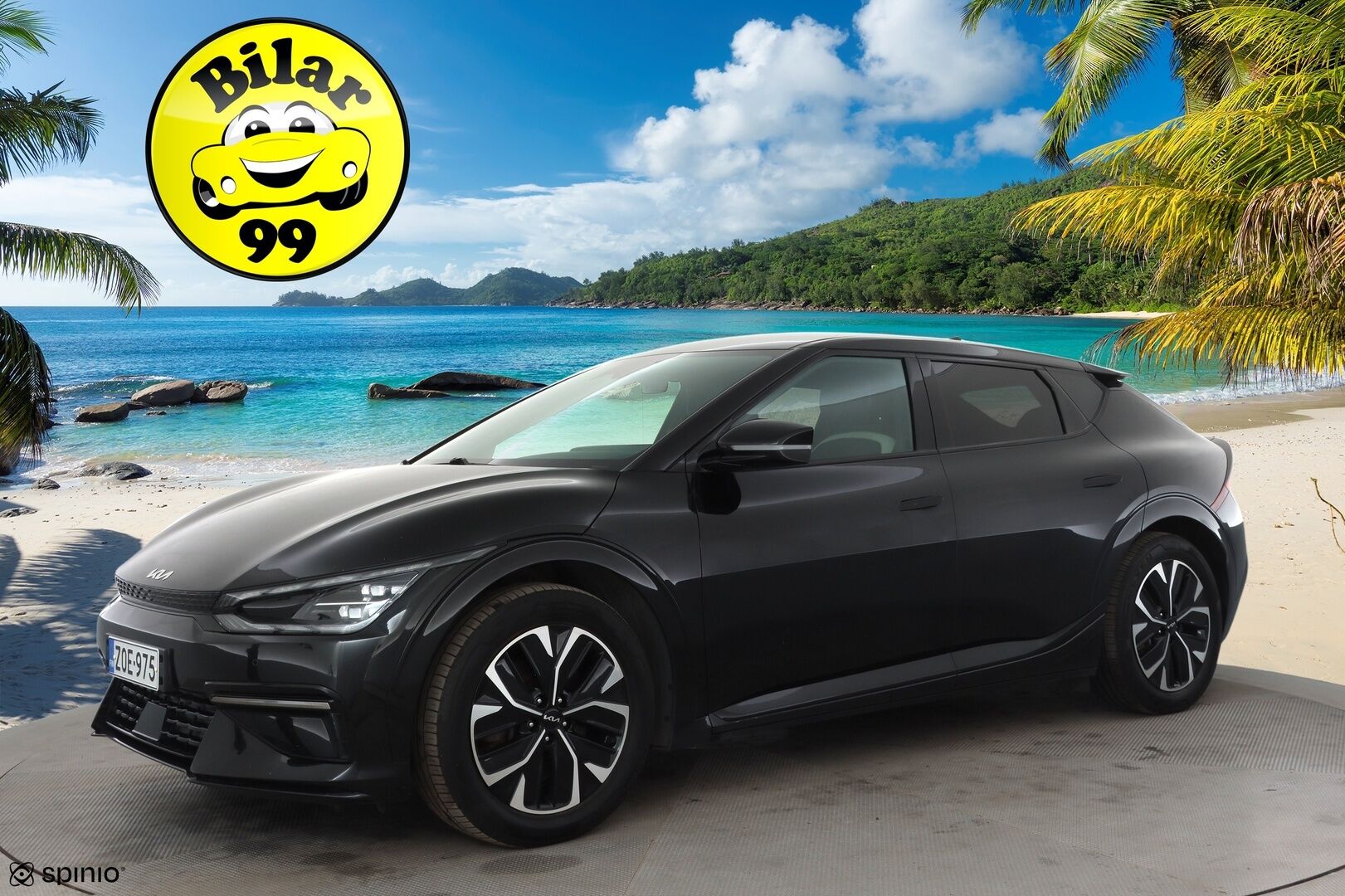 Kia EV6 2022 GT-Line AWD 77 kWh 325 hv * ACC / ILP / Muistipenkki / P.kamera / Koukku / Ilmastoidut penkit / Adapt.LED / Navi * - 1.Om Suomi-auto / Akku kuntotarkastettu / Kahdet renkaat aluvanteilla / Merkkihuollettu