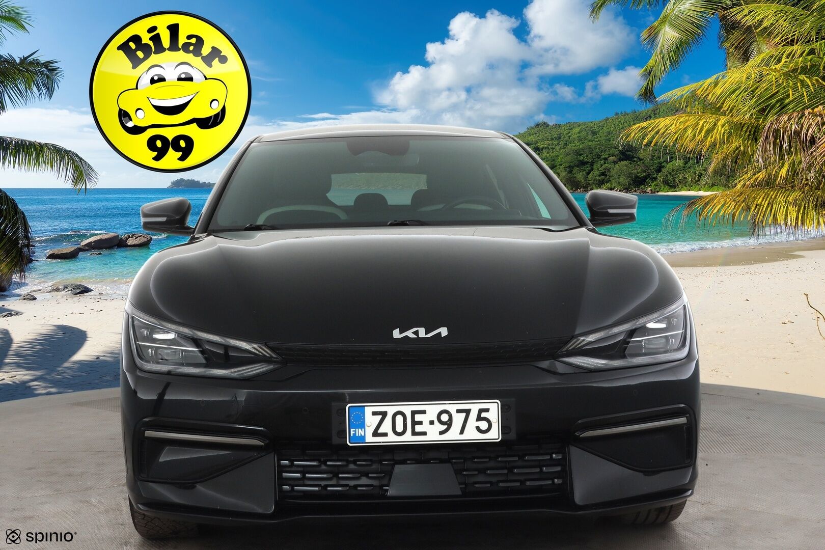 Kia EV6 2022 GT-Line AWD 77 kWh 325 hv * ACC / ILP / Muistipenkki / P.kamera / Koukku / Ilmastoidut penkit / Adapt.LED / Navi * - 1.Om Suomi-auto / Akku kuntotarkastettu / Kahdet renkaat aluvanteilla / Merkkihuollettu