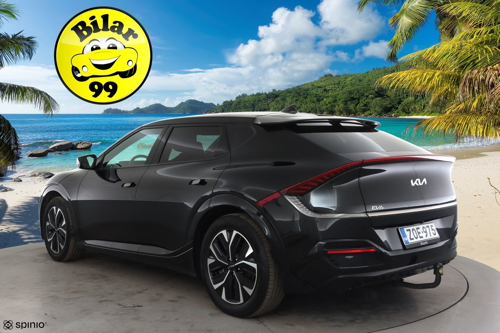 Kia EV6 2022 GT-Line AWD 77 kWh 325 hv * ACC / ILP / Muistipenkki / P.kamera / Koukku / Ilmastoidut penkit / Adapt.LED / Navi * - 1.Om Suomi-auto / Akku kuntotarkastettu / Kahdet renkaat aluvanteilla / Merkkihuollettu