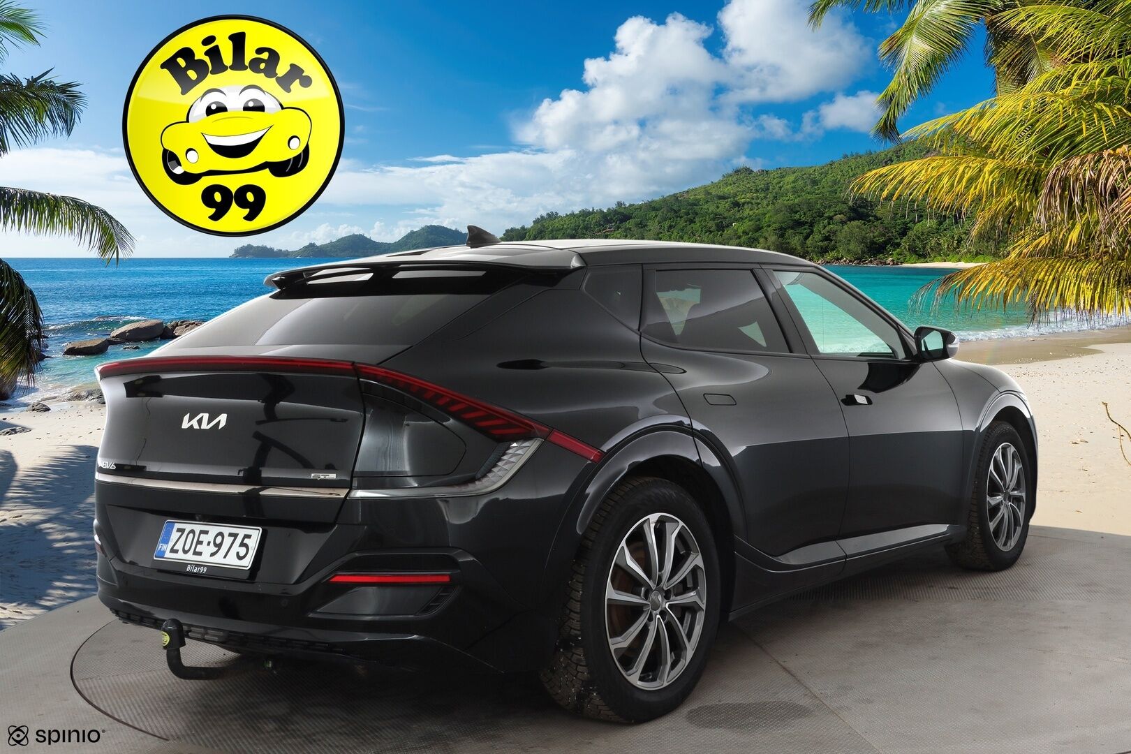 Kia EV6 2022 GT-Line AWD 77 kWh 325 hv * ACC / ILP / Muistipenkki / P.kamera / Koukku / Ilmastoidut penkit / Adapt.LED / Navi * - 1.Om Suomi-auto / Akku kuntotarkastettu / Kahdet renkaat aluvanteilla / Merkkihuollettu