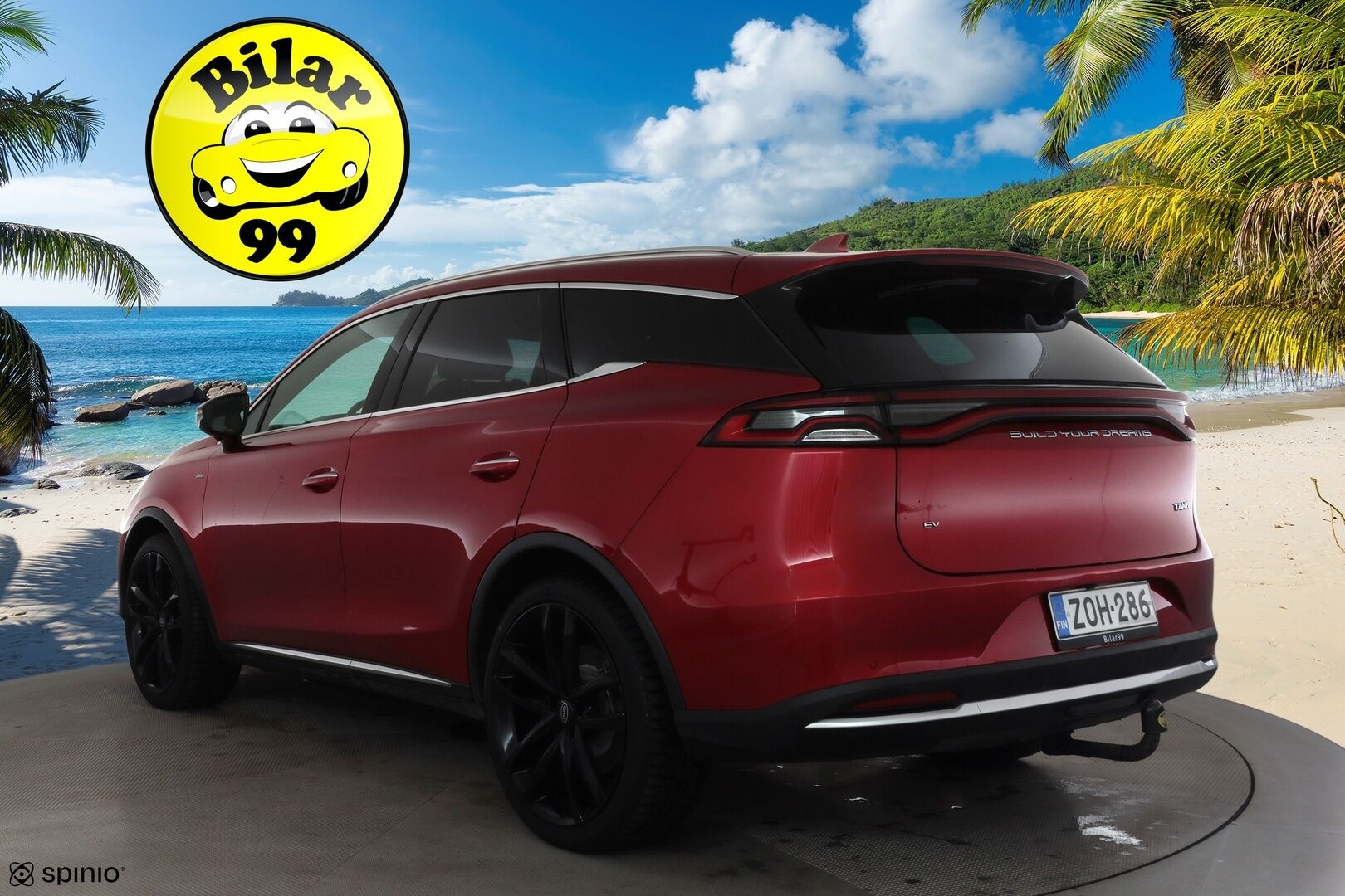 BYD Tang 2022 109kWh, AWD 7-P  * ACC / 360° / Panorama / Koukku / Muistipenkki / Dirac / Ilmastoidut nahat / KeylessGo / Navi / LED * - Kahdet renkaat aluvanteilla / Merkkihuollettu