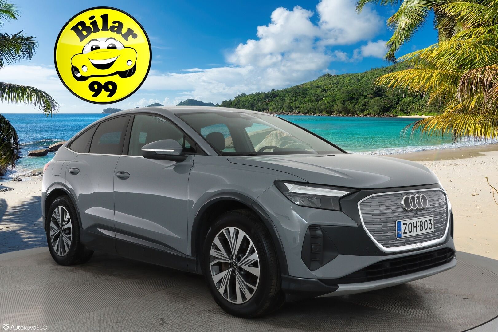 Audi Q4 e-tron 2022 40 e-tron Sportback ** Lämpöpumppu / Adapt.Vakkari / LED-valot / P.Kamera / Navi / Kaistavahti ** - SoH 96,1% / 1-om Suomi-auto / Akku kuntotarkastettu / 2x Latauskaapelit / Kahdet Renkaat