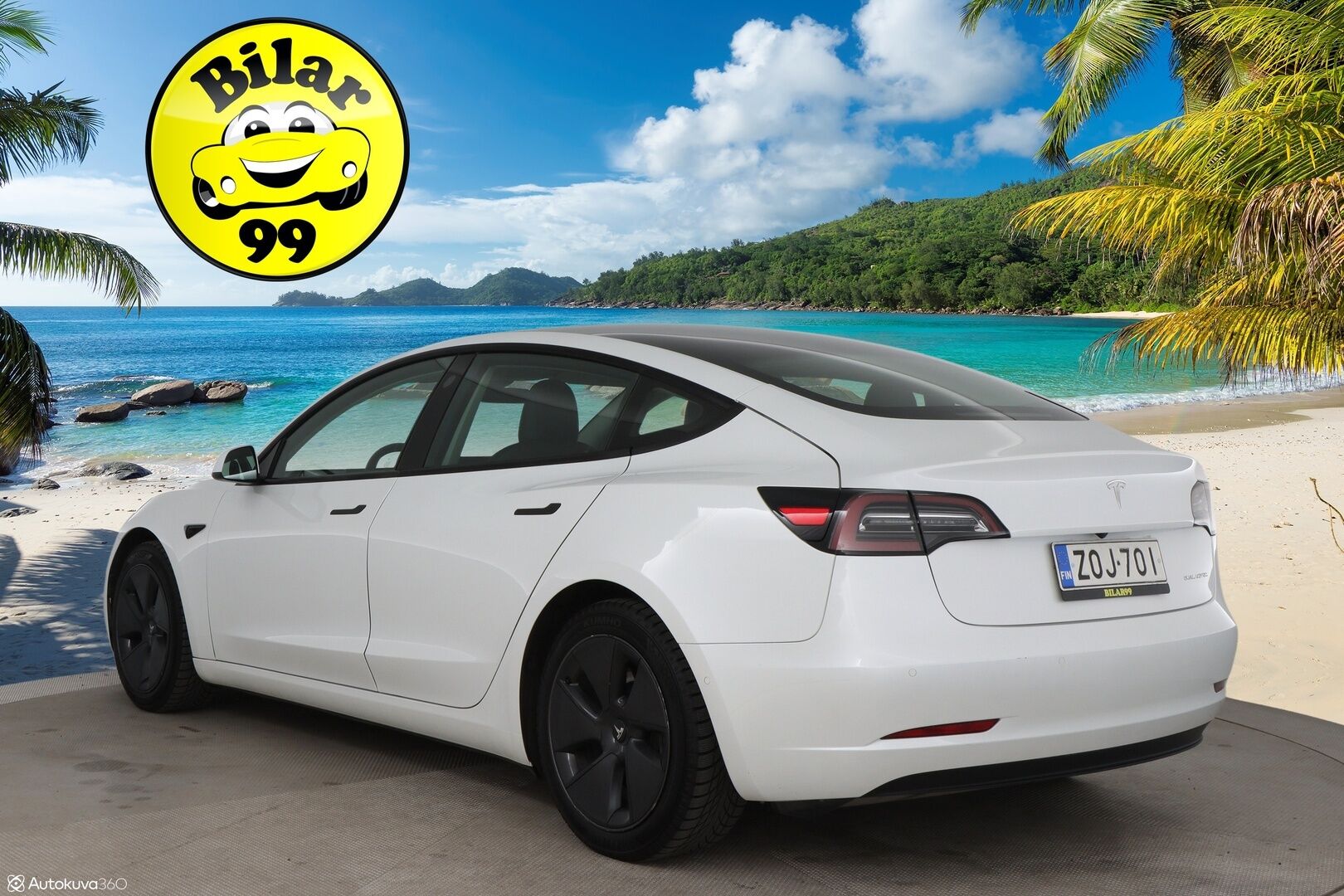 Tesla Model 3 2021 Long Range AWD Refresh / Lämpöpumppu / Matrix-LED / P-Kamera / 2x Renkaat ja Vanteet - Akku kuntotarkistettu! / Lasikatto / Premium Audio / Autopilot / Musta Nahkasisusta