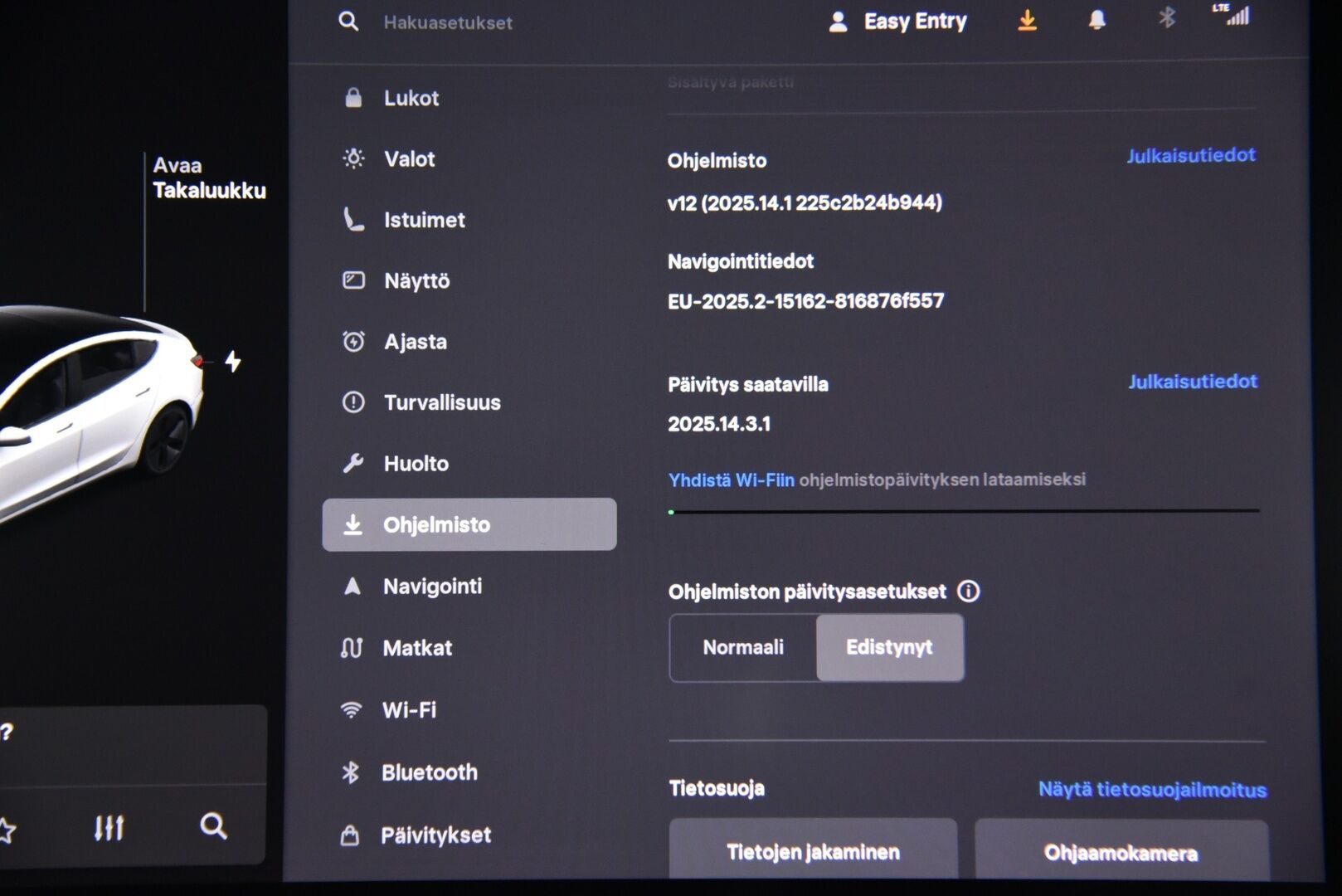 Tesla Model 3 2021 Long Range AWD Refresh / Lämpöpumppu / Matrix-LED / P-Kamera / 2x Renkaat ja Vanteet - Akku kuntotarkistettu! / Lasikatto / Premium Audio / Autopilot / Musta Nahkasisusta