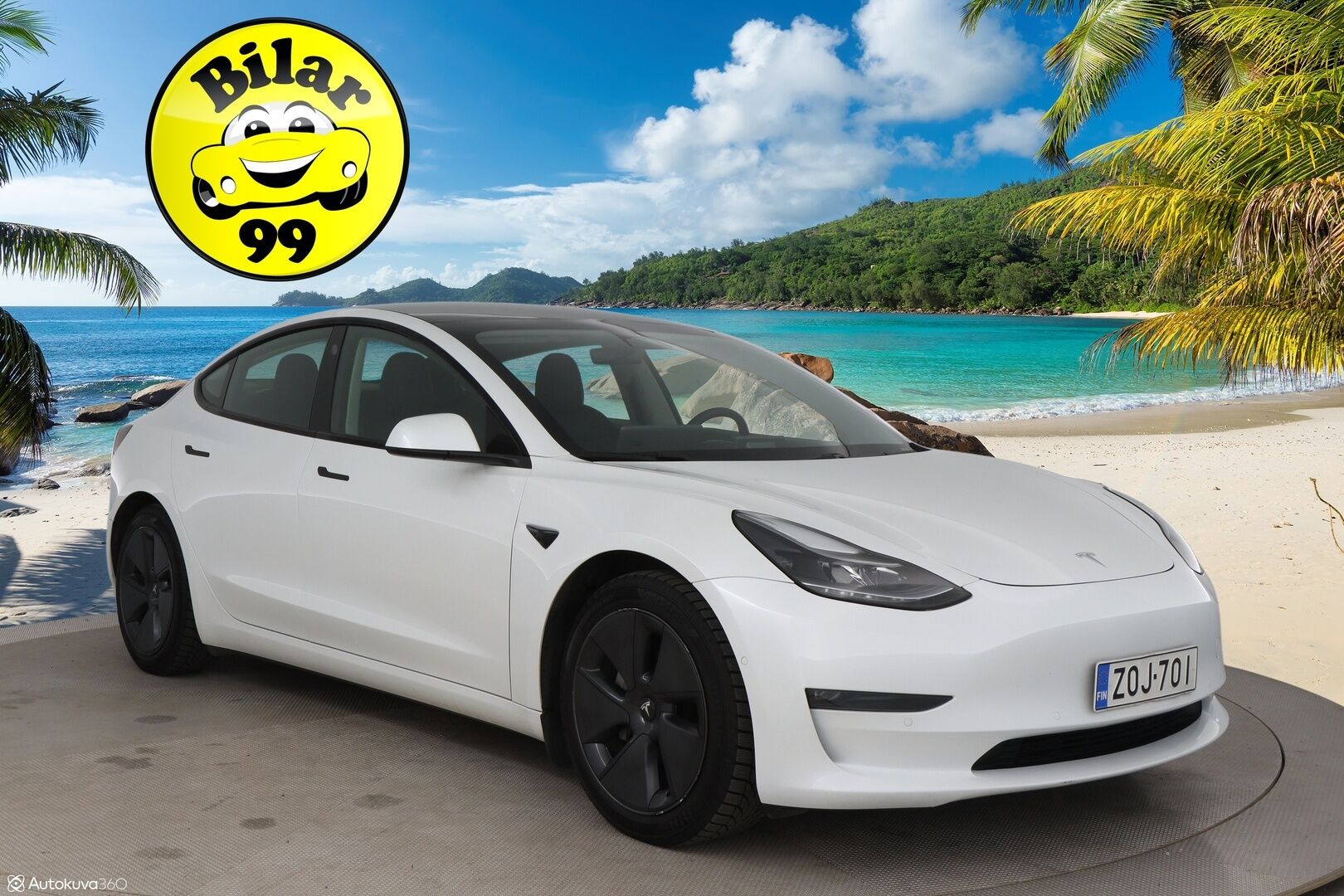 Tesla Model 3 2021 Long Range AWD Refresh / Lämpöpumppu / Matrix-LED / P-Kamera / 2x Renkaat ja Vanteet - Akku kuntotarkistettu! / Lasikatto / Premium Audio / Autopilot / Musta Nahkasisusta