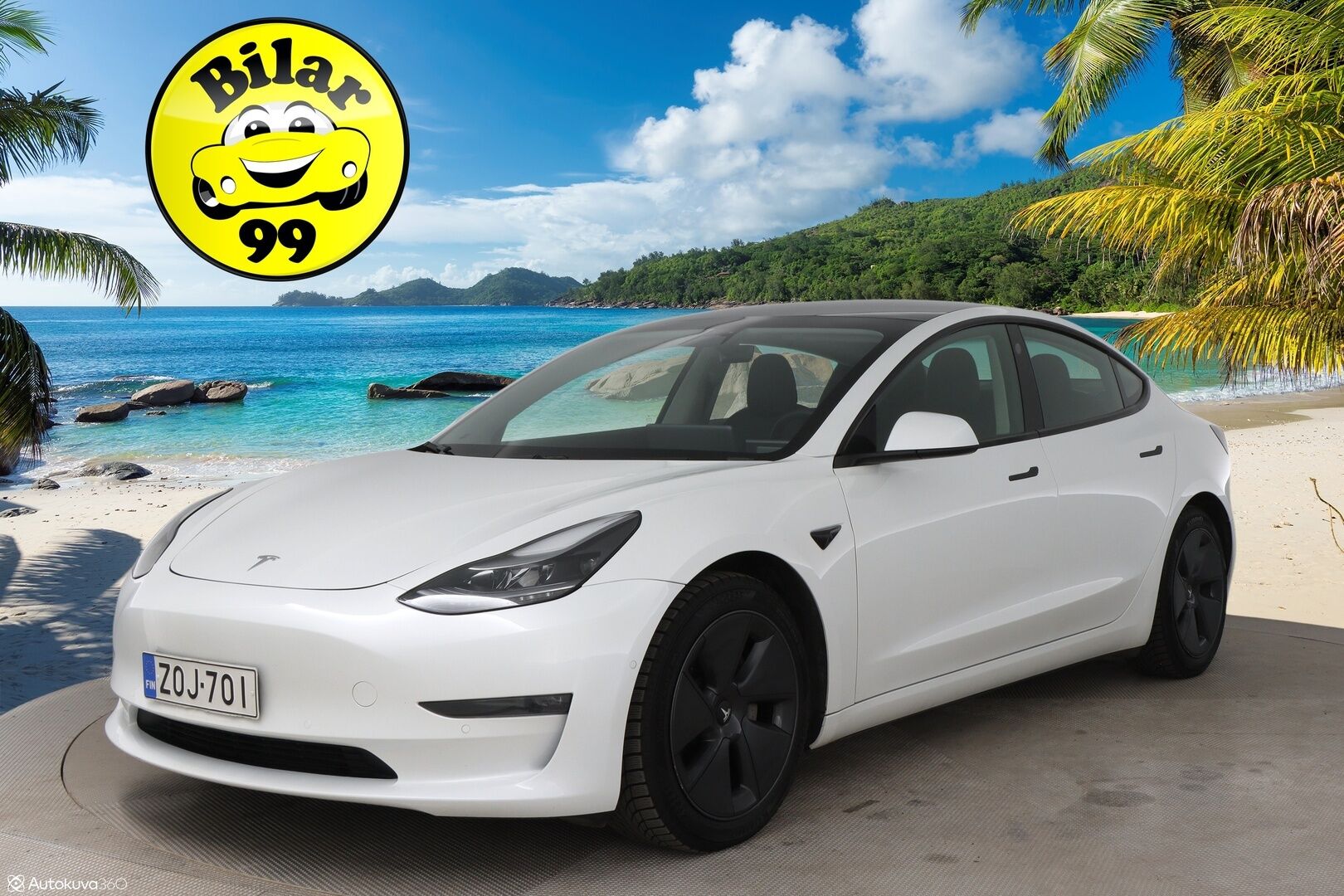 Tesla Model 3 2021 Long Range AWD Refresh / Lämpöpumppu / Matrix-LED / P-Kamera / 2x Renkaat ja Vanteet - Akku kuntotarkistettu! / Lasikatto / Premium Audio / Autopilot / Musta Nahkasisusta