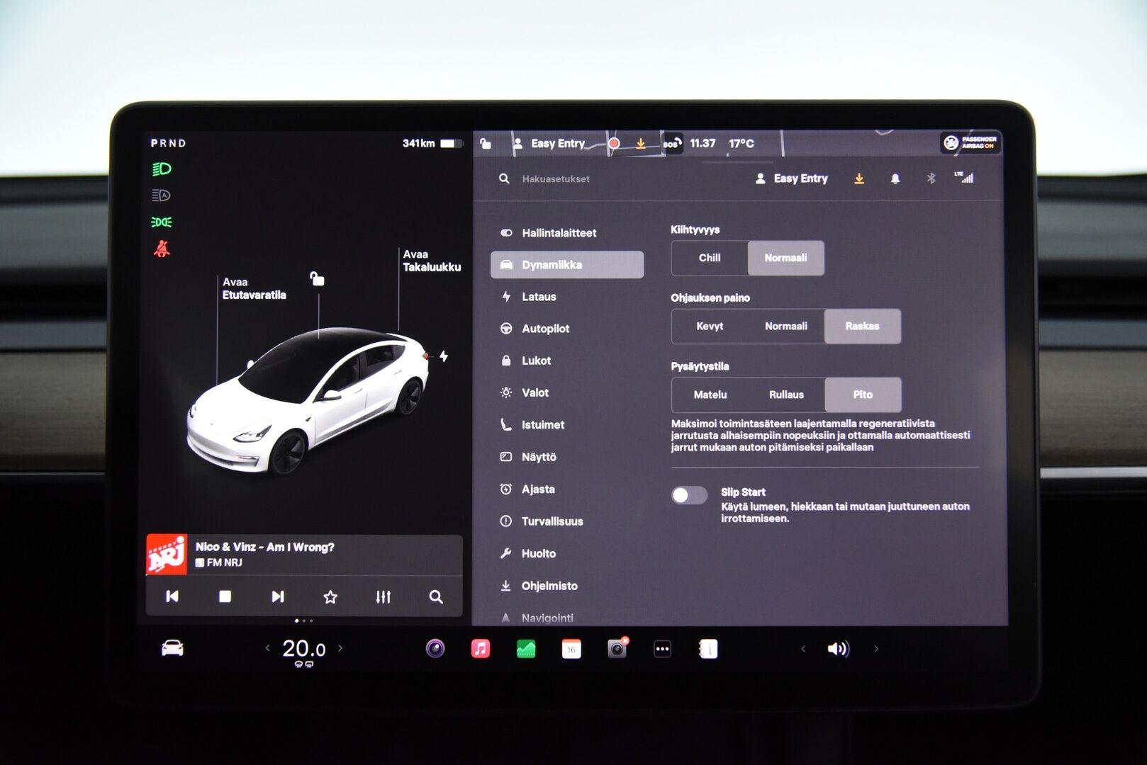 Tesla Model 3 2021 Long Range AWD Refresh / Lämpöpumppu / Matrix-LED / P-Kamera / 2x Renkaat ja Vanteet - Akku kuntotarkistettu! / Lasikatto / Premium Audio / Autopilot / Musta Nahkasisusta