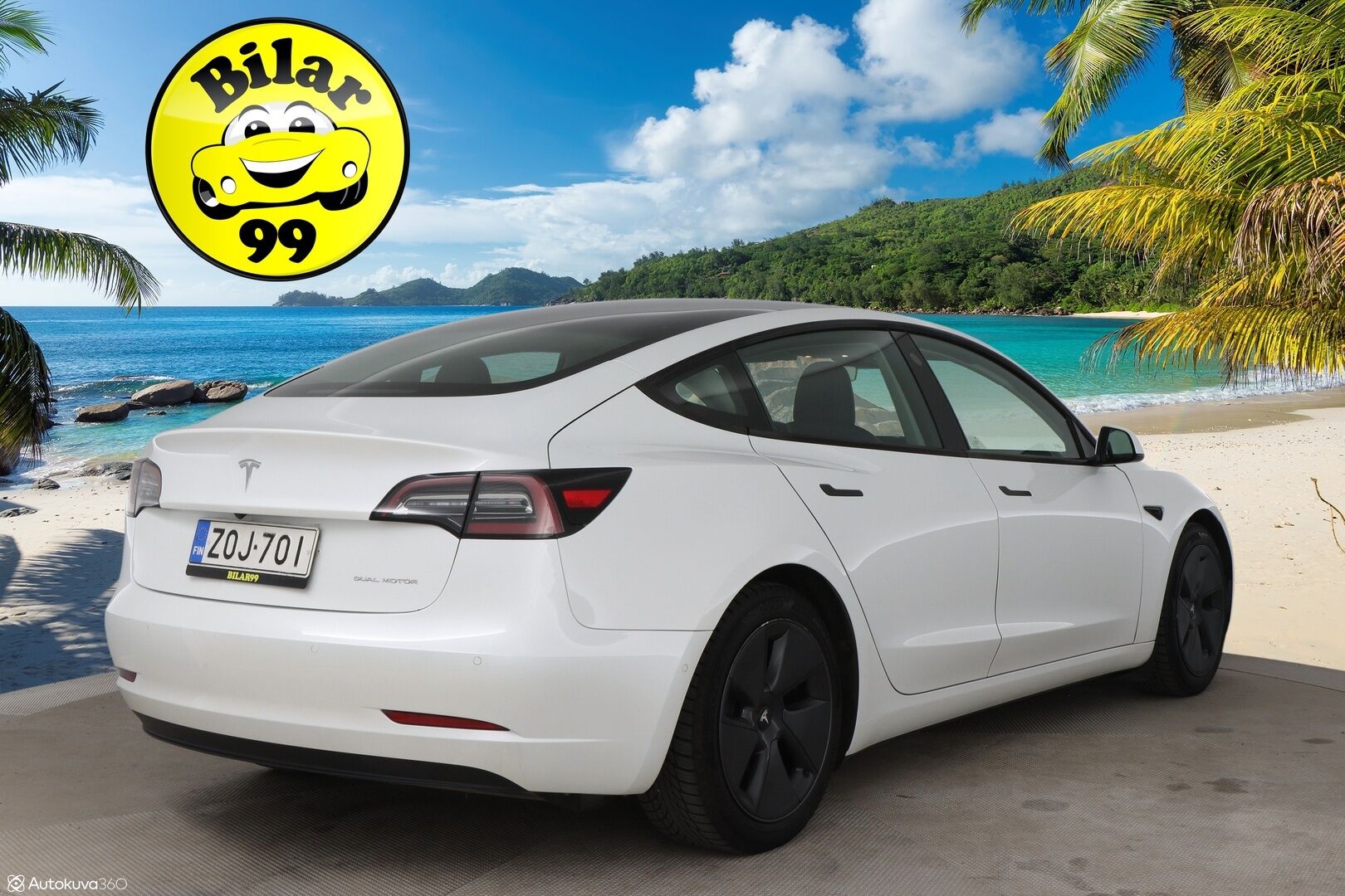 Tesla Model 3 2021 Long Range AWD Refresh / Lämpöpumppu / Matrix-LED / P-Kamera / 2x Renkaat ja Vanteet - Akku kuntotarkistettu! / Lasikatto / Premium Audio / Autopilot / Musta Nahkasisusta