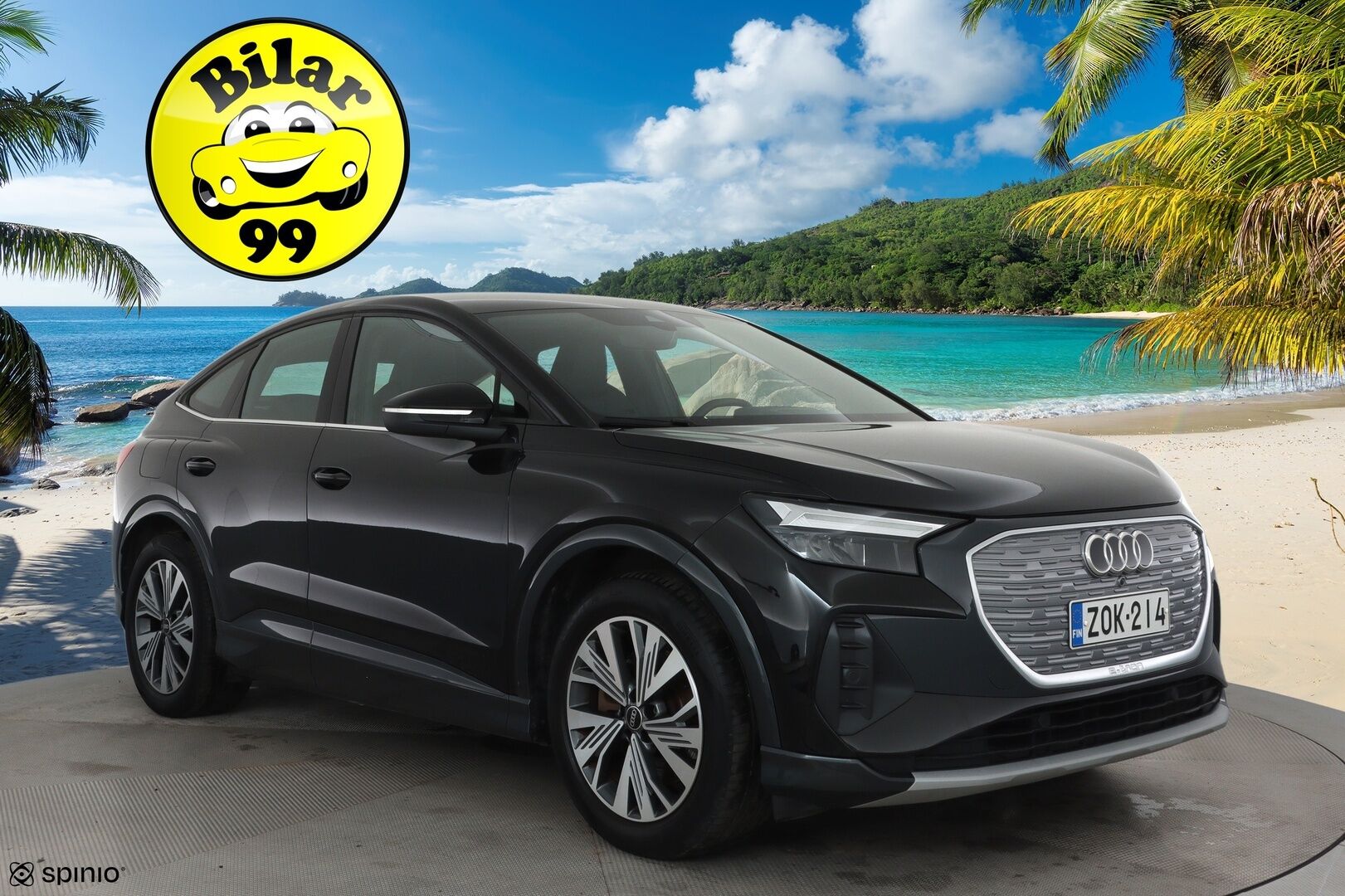 Audi Q4 e-tron 2022 40 Sportback **HUD / Lämpöpumppu / Adapt.Vakkari / LED-valot / P.kamera Sporttipenkki Muistilla / Navi / Keyless** - 3,99 % KORKOTARJOUS TÄHÄN AUTOON - 1-om Suomi-auto / 2x Latauskaapelit / Kahdet Renkaat / Merkkihuollettu!