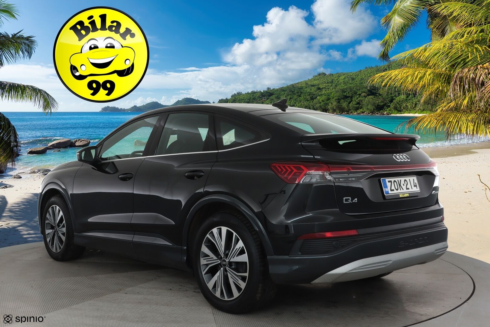 Audi Q4 e-tron 2022 40 Sportback *HUD / Lämpöpumppu / ACC / LED-valot / Kamera / Sporttipenkki Muistilla / Navi / Keyless* - 3,99 % KORKOTARJOUS TÄHÄN AUTOON 7.9. ASTI! - 1-om Suomi-auto / Kahdet Renkaat / Merkkihuollettu / Hyvät varusteet!