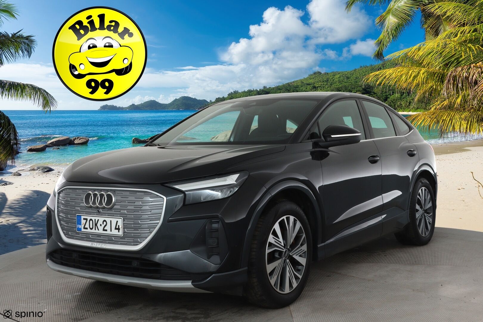 Audi Q4 e-tron 2022 40 Sportback **HUD / Lämpöpumppu / Adapt.Vakkari / LED-valot / P.kamera Sporttipenkki Muistilla / Navi / Keyless** - 3,99 % KORKOTARJOUS TÄHÄN AUTOON - 1-om Suomi-auto / 2x Latauskaapelit / Kahdet Renkaat / Merkkihuollettu!