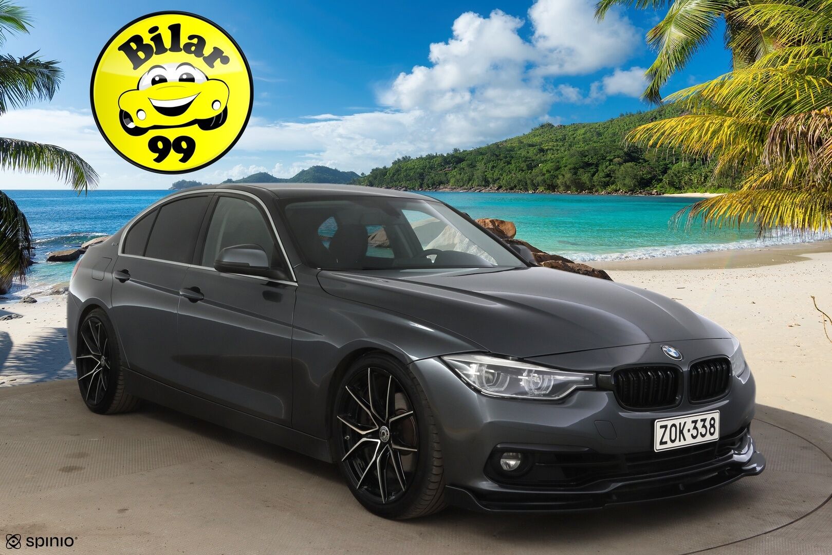 BMW 330 2016 F30 Sedan 330e A Sport Line * M-Sport ratti / Vakionopeudensäädin / Sporttipenkit / P. Tutka / Navi / LED * - Kesärenkaat 19" aluilla - HULLUT AVAJAISHULINAT KORKOTARJOUS 3,29 %