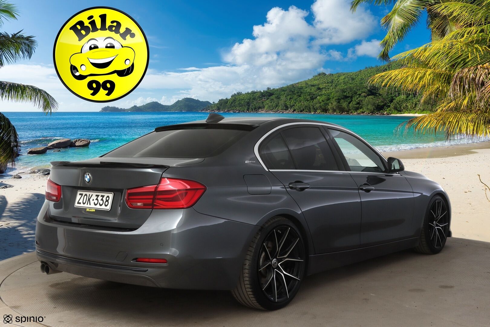 BMW 330 2016 F30 Sedan 330e A Sport Line * M-Sport ratti / Vakionopeudensäädin / Sporttipenkit / P. Tutka / Navi / LED * - Kesärenkaat 19" aluilla - HULLUT AVAJAISHULINAT KORKOTARJOUS 3,29 %