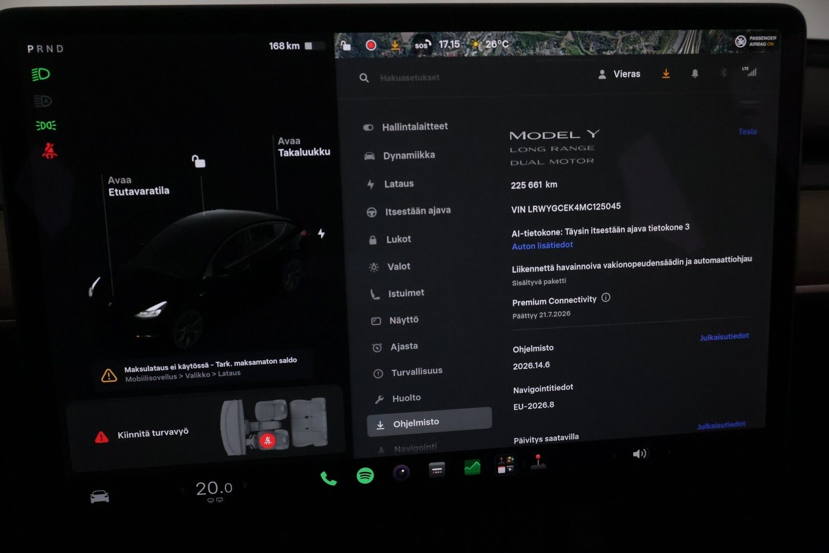 Tesla Model Y 2021 Long Range - Akku kuntotarkastettu | ILP | ACC | Lasikatto | Matrix-LED | P.Kamera | Muistipenkki | Premium Audio | Navi | Keyless