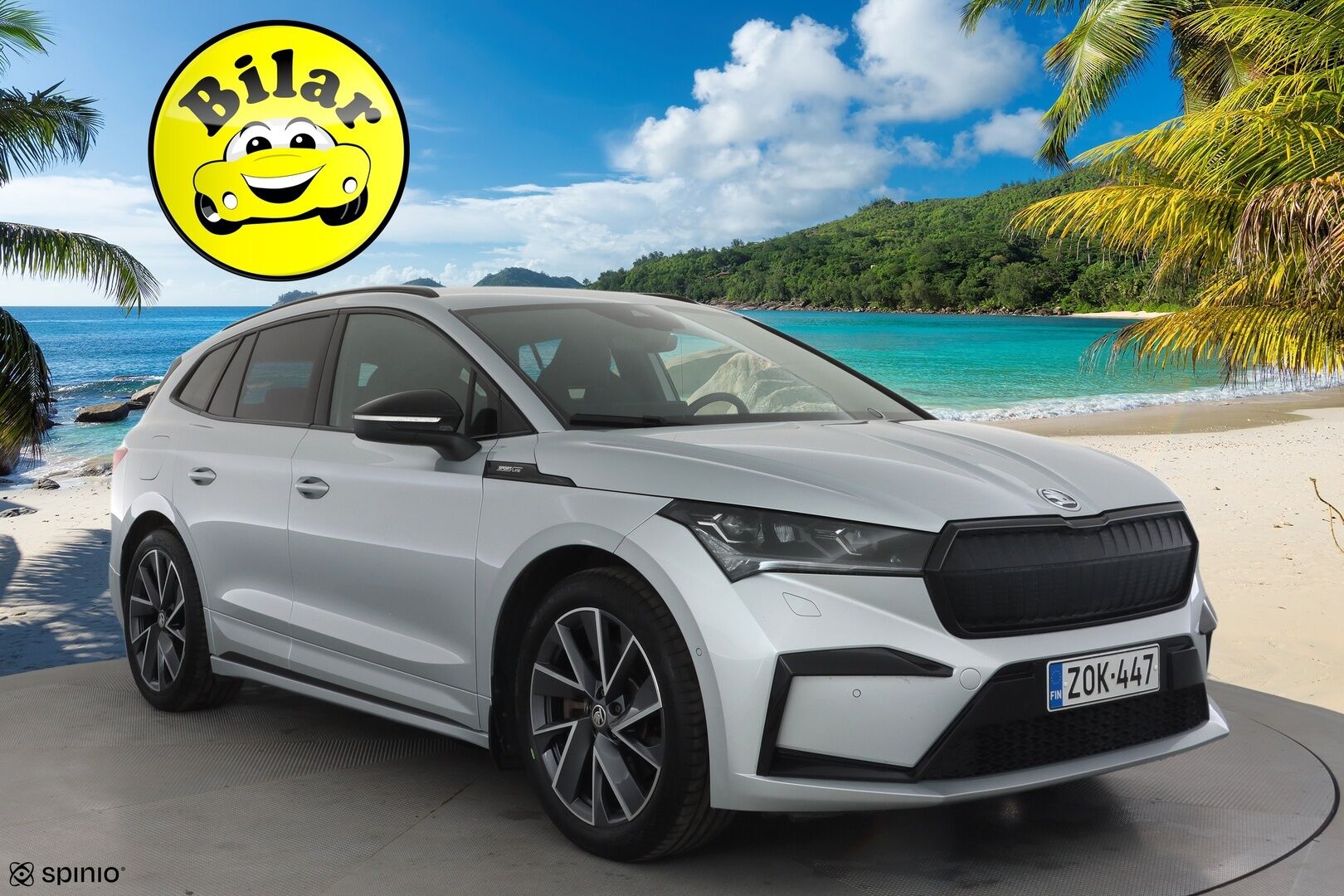 Skoda Enyaq 2022 80x 4x4 SportLine iV - | ACC | ILP | Skoda crystal Light Matrix LED | Muistipenkki | Puolinahat | P.Kamera | Ratinlämmitys | Apple&Android | 1.Om suomi-auto | Kahdet Renkaat | Merkkihuollettu |
