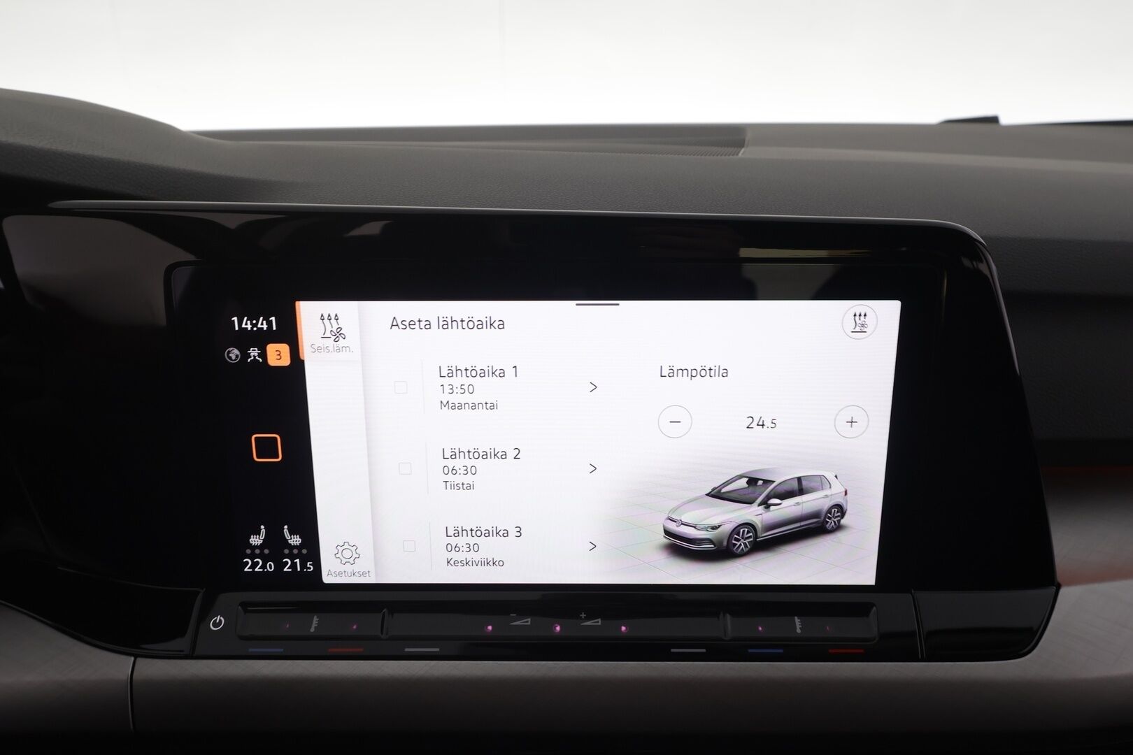 Volkswagen Golf 2022 1,0 eTSI 81 kW (MHEV) DSG-automaatti - | ACC | Webasto | Digimittaristo | Ambient | Lane assist | LED | Keyless | P.tutkat | Lämm. ratti | Merkkihuollot | 1-om suomiauto | 