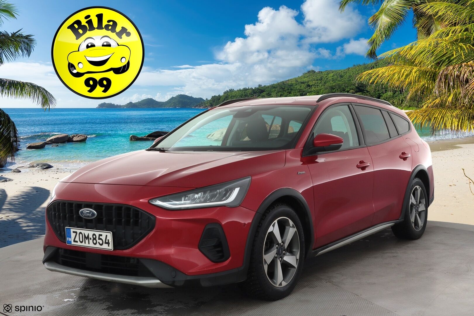 Ford Focus 2022 1.0 EcoBoost Hybrid Powershift 155hv A7 Active Style Wagon * ACC / LED / P.Kamera / Lohkolämmitin / Navi / Kaistavahti * - Koukku / Kahdet renkaat alumiini vanteilla / Merkkiliikkeen Huoltokirja