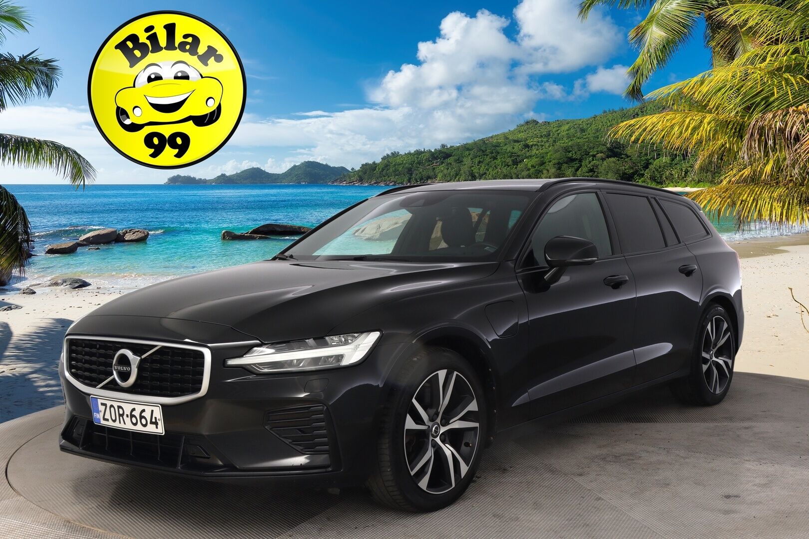 Volvo V60 2019 T8 AWD R-Design aut *Panorama / Webasto / ACC / HUD / FULL-LED / VOC / BLIS* - *Koukku / Navi / Keyless / 2x Renkaat ja vanteet*