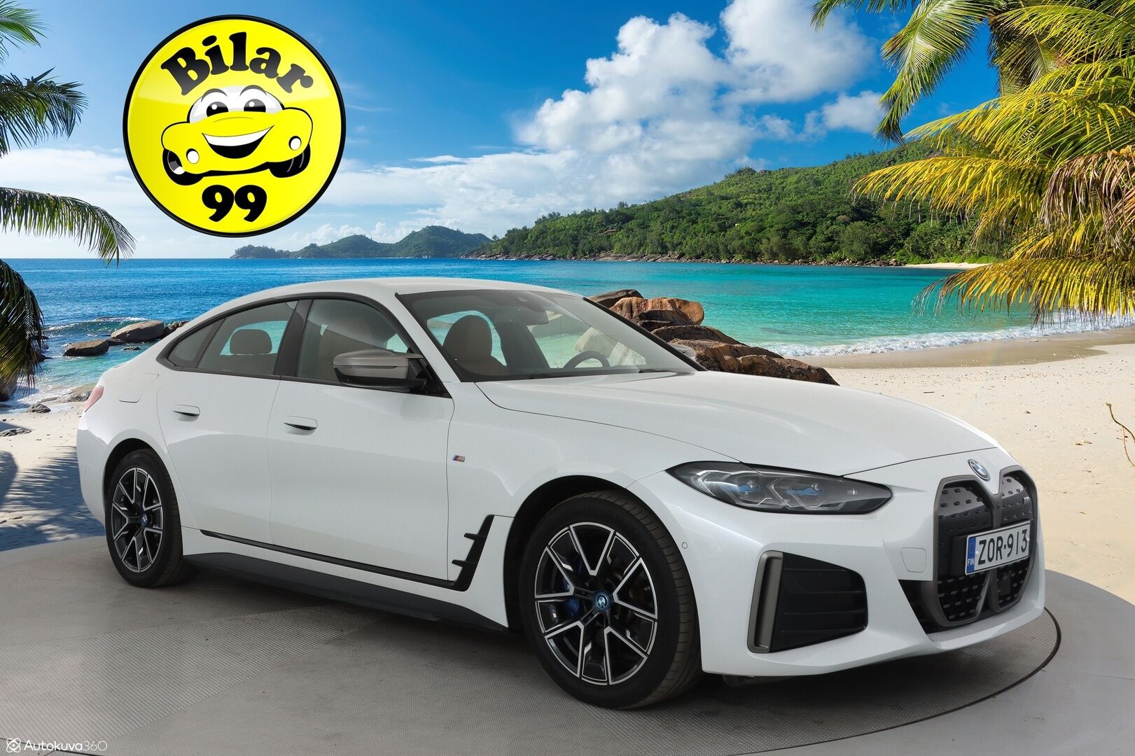 BMW I4 M50 2022 M50 Charged Plus M-Sport **Adapt. vakkari / Laser LED / Hifi / 360 Kamera / ComfortAccess / Koukku** - 3,99 % KORKOTARJOUS TÄHÄN AUTOON -  1-om. Suomi-auto / Akku kuntotarkastettu / Kahdet renkaat 