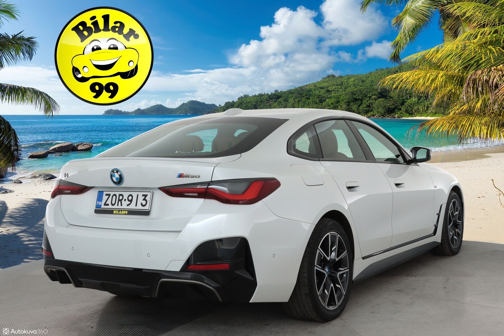 BMW I4 M50 2022 M50 Charged Plus M-Sport **Adapt. vakkari / Laser LED / Hifi / 360 Kamera / ComfortAccess / Koukku** - 3,99 % KORKOTARJOUS TÄHÄN AUTOON -  1-om. Suomi-auto / Akku kuntotarkastettu / Kahdet renkaat 