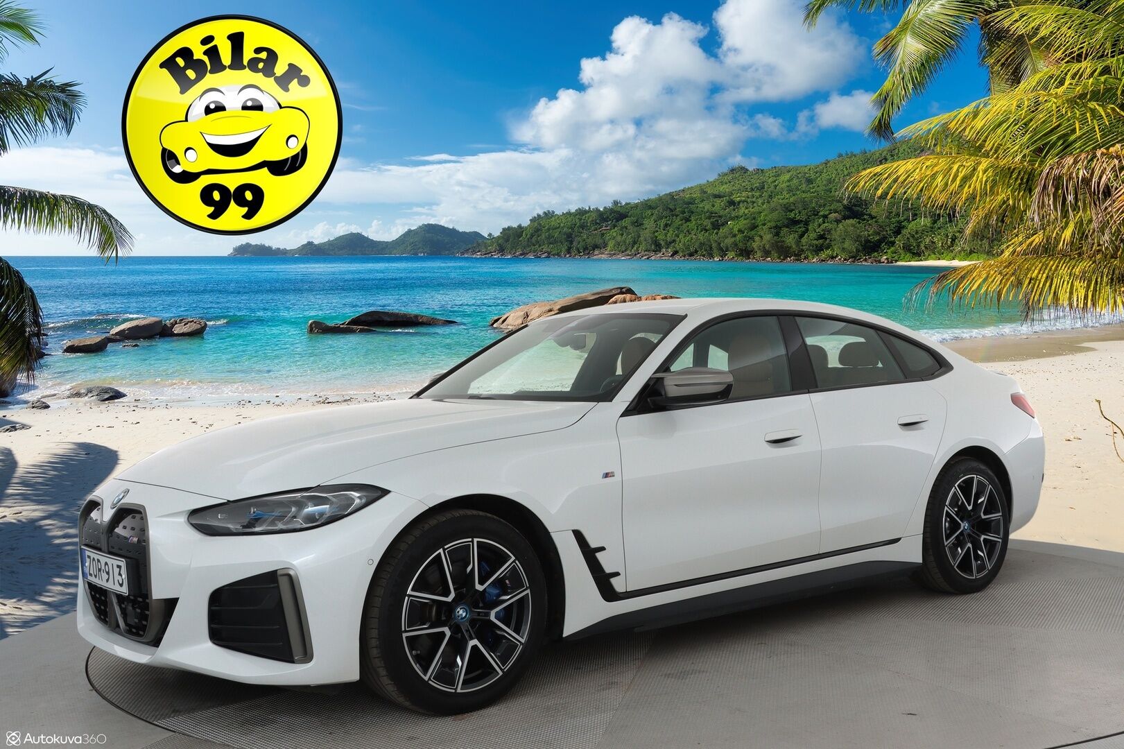 BMW I4 M50 2022 M50 Charged Plus M-Sport **Adapt. vakkari / Laser LED / Hifi / 360 Kamera / ComfortAccess / Koukku** - 3,99 % KORKOTARJOUS TÄHÄN AUTOON -  1-om. Suomi-auto / Akku kuntotarkastettu / Kahdet renkaat 