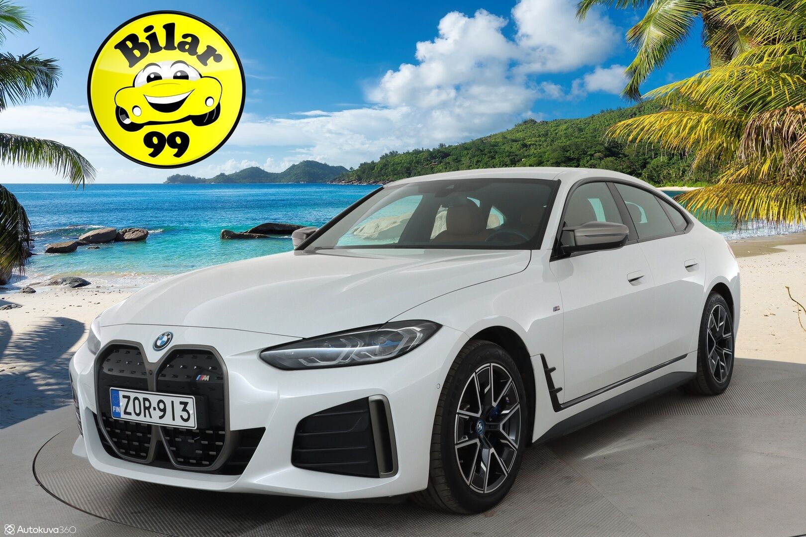 BMW I4 M50 2022 M50 Charged Plus M-Sport **Adapt. vakkari / Laser LED / Hifi / 360 Kamera / ComfortAccess / Koukku** - 3,99 % KORKOTARJOUS TÄHÄN AUTOON -  1-om. Suomi-auto / Akku kuntotarkastettu / Kahdet renkaat 