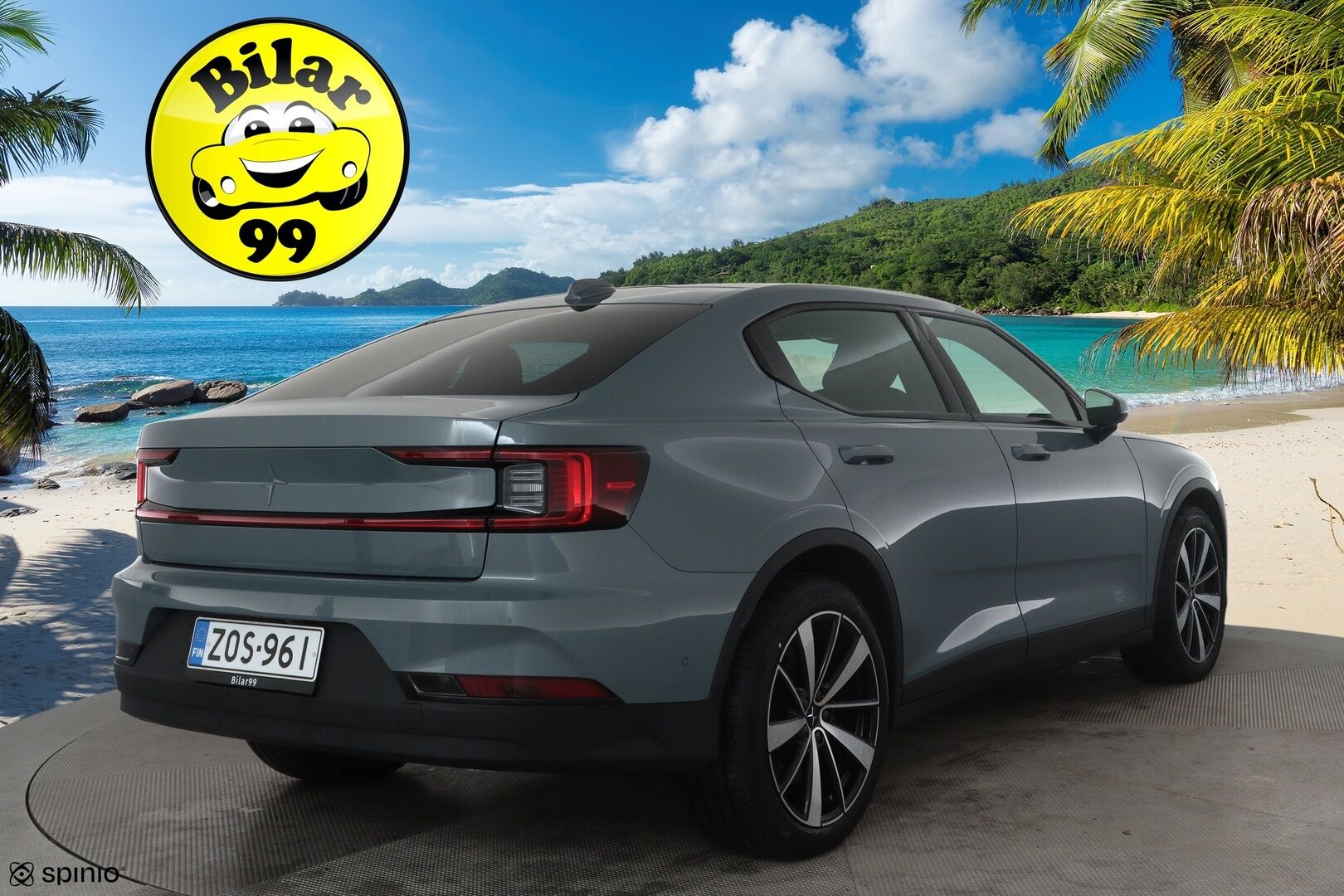 Polestar 2 2021 Launch Edition, 300kW, 78kWh *ACC / H&K / 360° / Lasikatto / Pixel LED / Muistipenkki / Navi / BLIS / Sporttipenkit* - Kahdet renkaat aluvanteilla / Merkkihuollettu