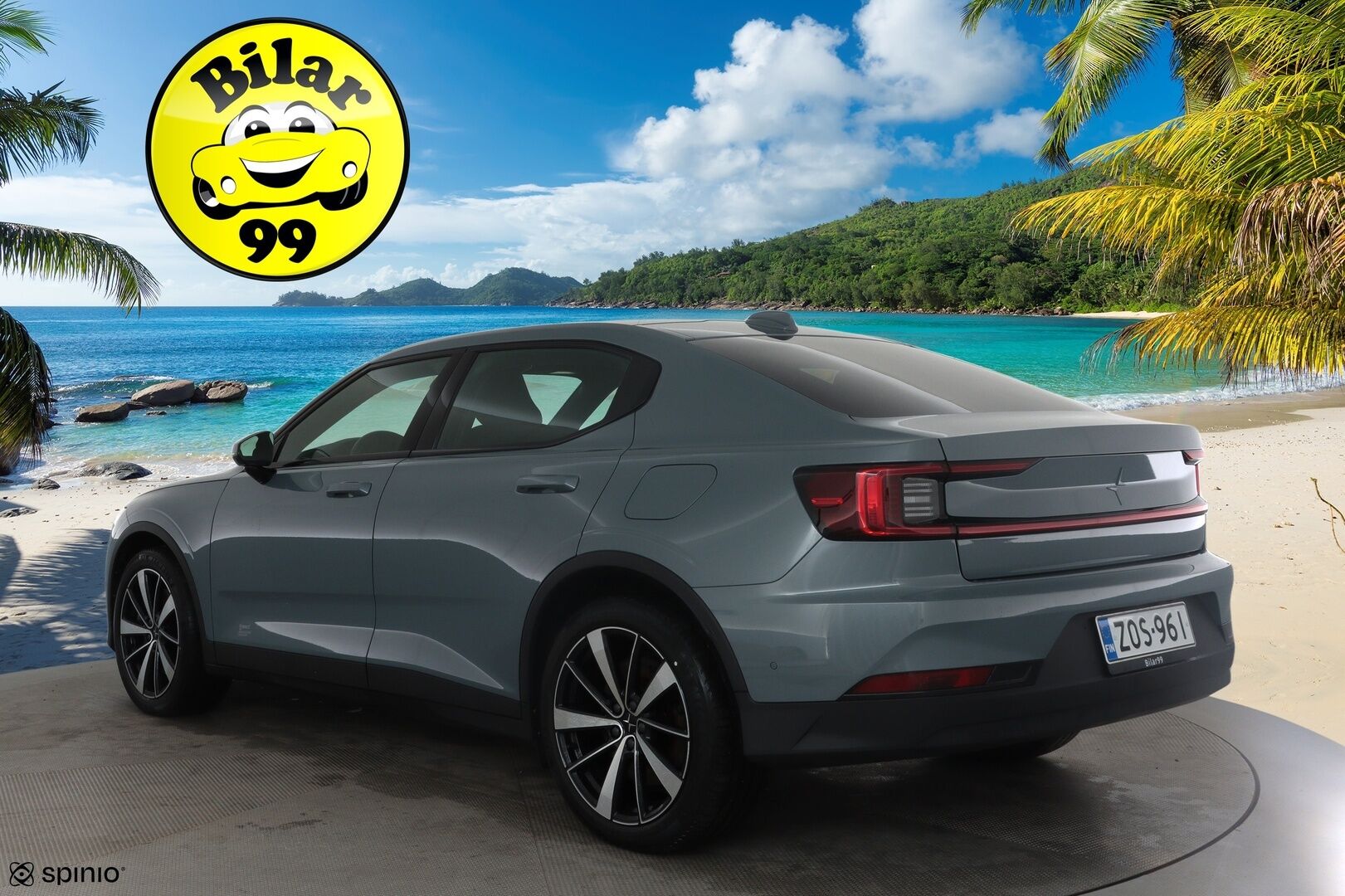 Polestar 2 2021 Launch Edition, 300kW, 78kWh *ACC / H&K / 360° / Lasikatto / Pixel LED / Muistipenkki / Navi / BLIS / Sporttipenkit* - Kahdet renkaat aluvanteilla / Merkkihuollettu