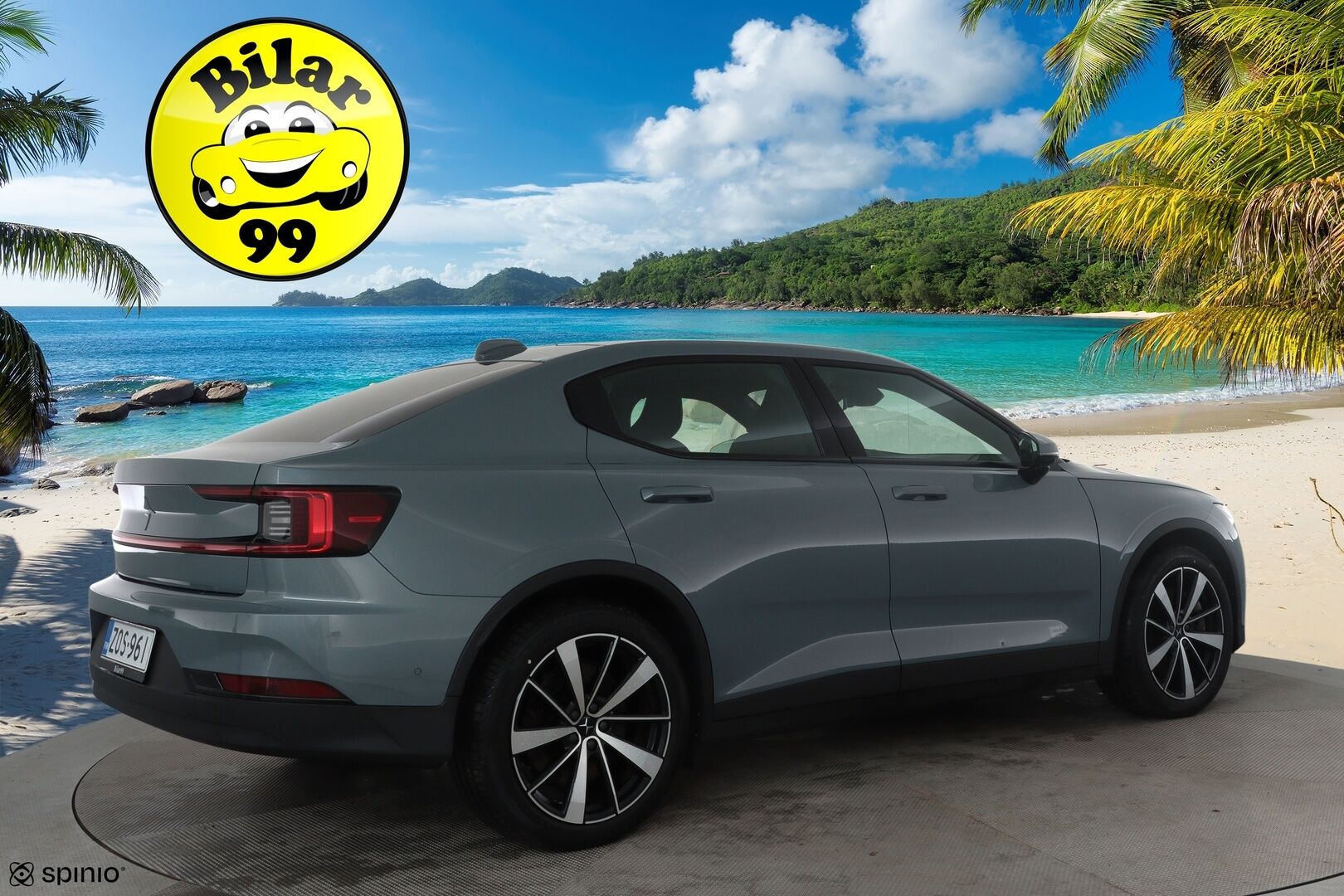 Polestar 2 2021 Launch Edition, 300kW, 78kWh *ACC / H&K / 360° / Lasikatto / Pixel LED / Muistipenkki / Navi / BLIS / Sporttipenkit* - Kahdet renkaat aluvanteilla / Merkkihuollettu
