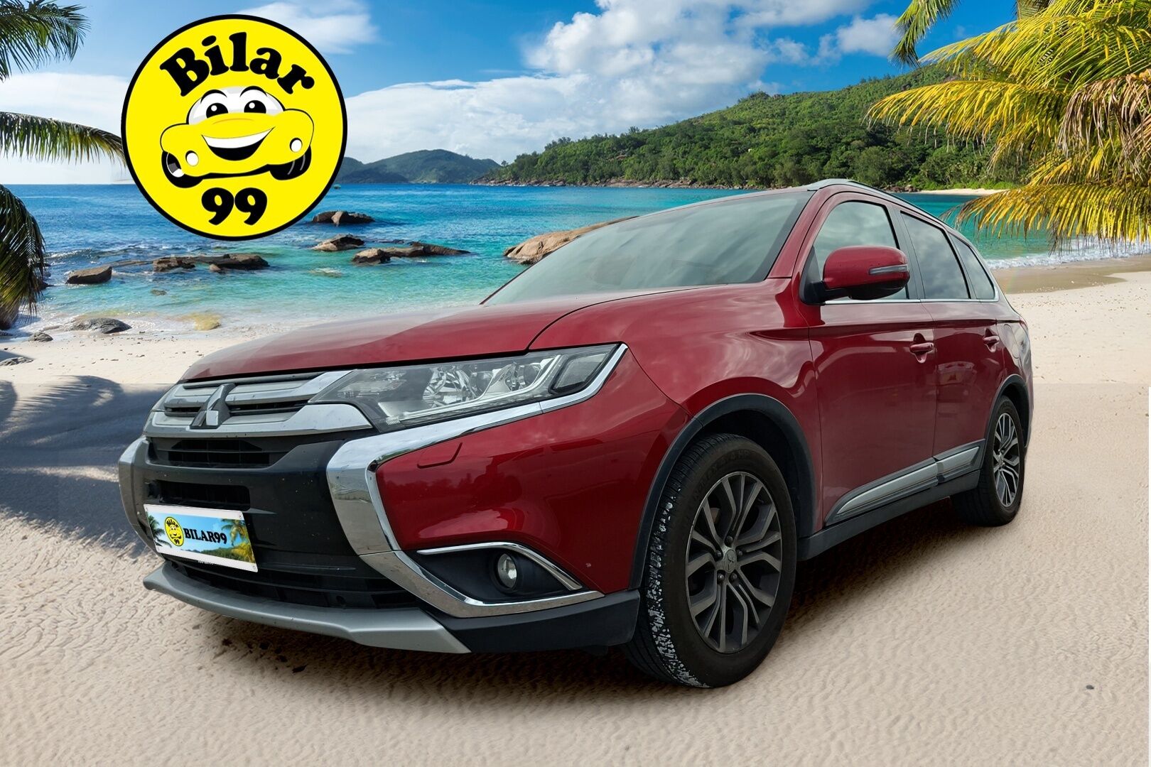 Mitsubishi Outlander 2015 2,0 MIVEC Instyle NAVI CVT 4WD 7P Business - | Vakkari | 7-paikkainen | Rehti bensa | Nahkasisusta | Navi | Bluetooth | Koukku