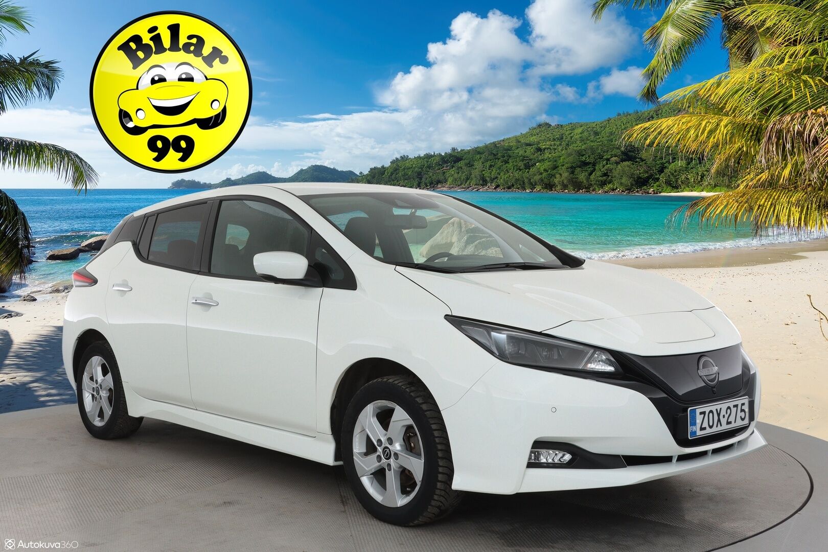 Nissan Leaf 2023 e+ N-Connecta 62 kWh - 1Om Suomiauto / Adapt.Vakkari / 360-Kamera / KeylessGo / Navi / BLIS / Merkkihuollot / LED / Ratinlämmitys / 2x Hyvät renkaat aluvantein!