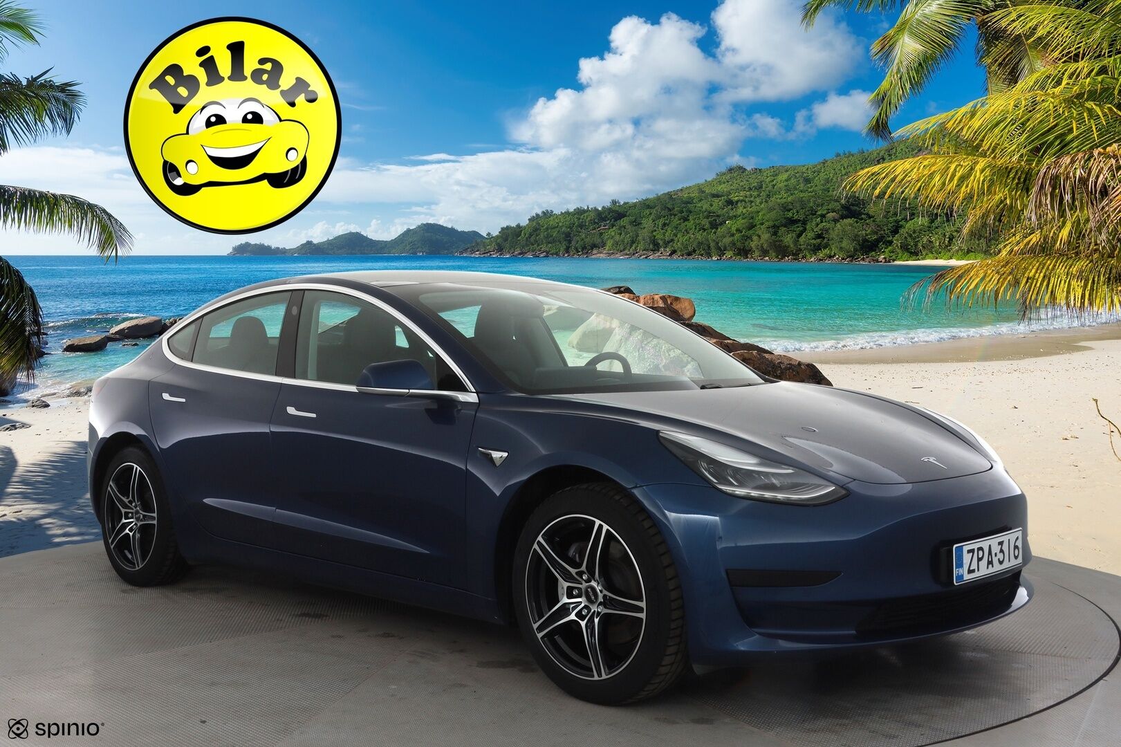 Tesla Model 3 2019 Standard Range Plus - | Lasikatto | ACC | LED | P.Kamera | Muistipenkki | Premium Speakers | Navi | Kaistavahti | Keyless | Nahkaverhoilu | 2x Latauskaapelit | Kahdet renkaat |