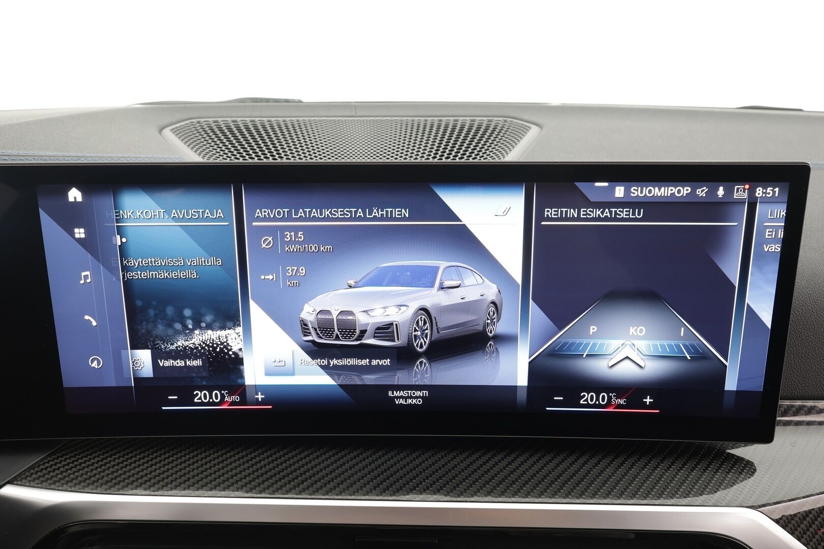 BMW I4 M50 2022 Charged * ACC / H&K / 360° / M-penkit muistilla / Laser Light / Comfort Access / Akuston esilämmitys / Navi * - Merkkihuollettu / Akku kuntotarkastettu / Supervarusteet
